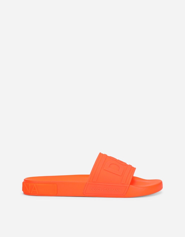 Rubber beachwear sliders with DG logo - 1