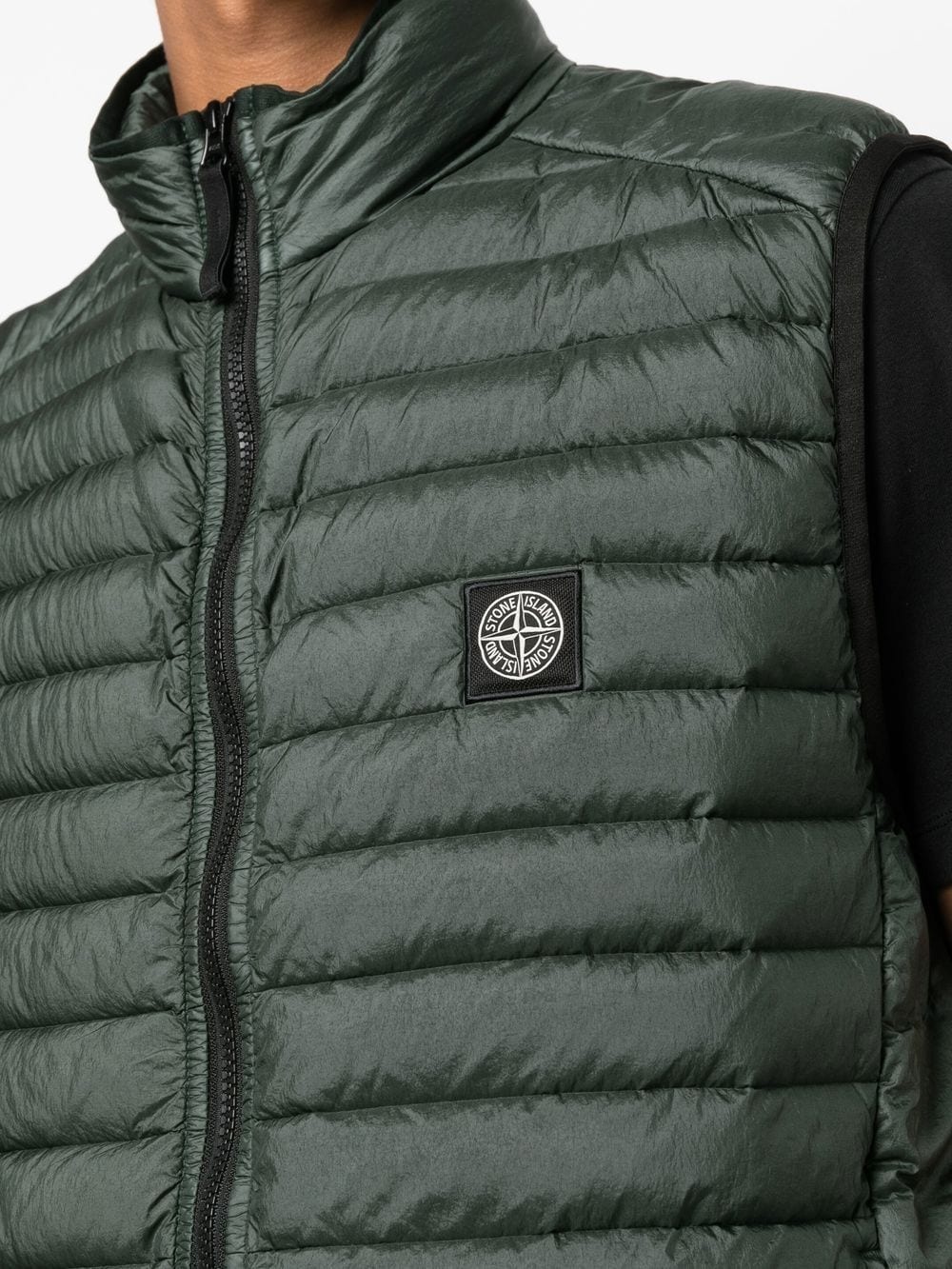 Compass logo-patch padded gilet - 5