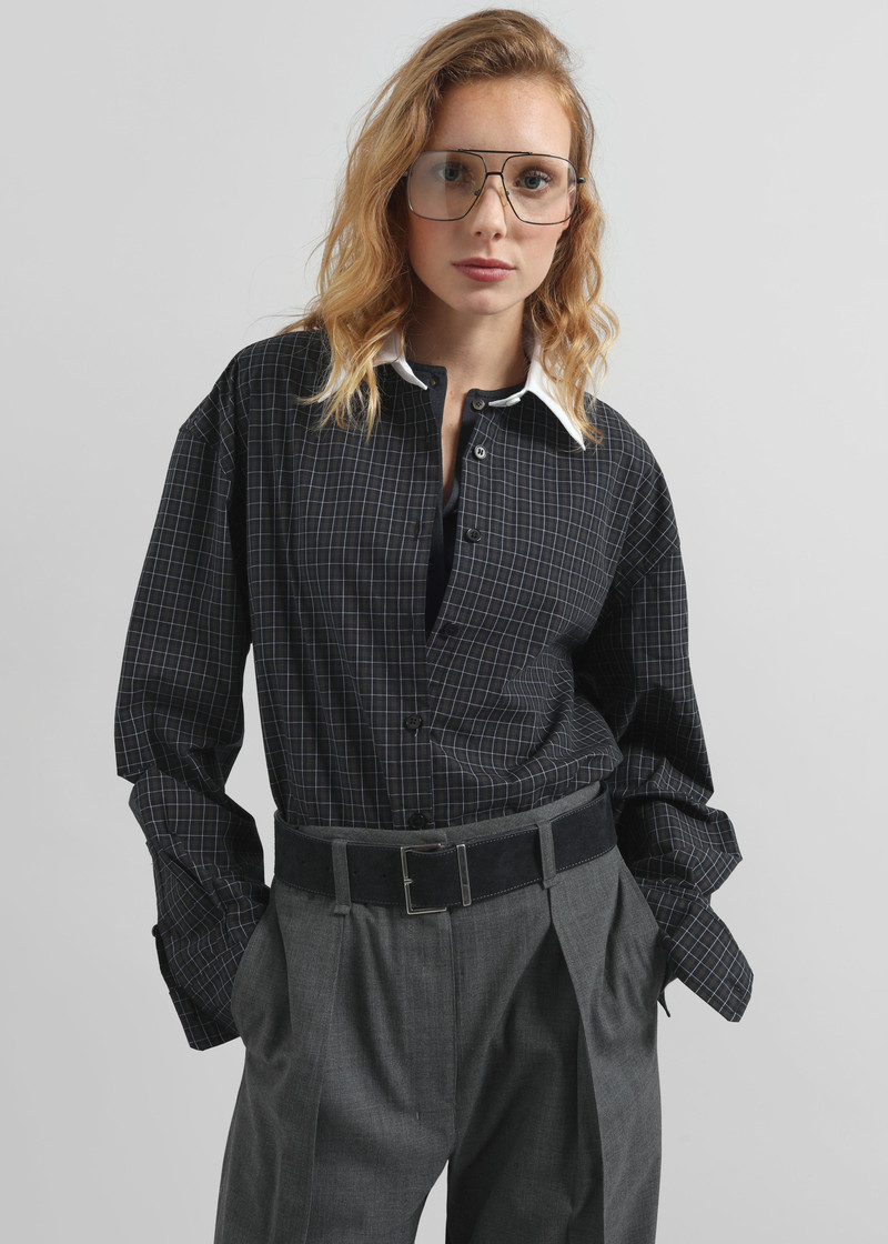 Hylan Checked Shirt - Dark Grey 5