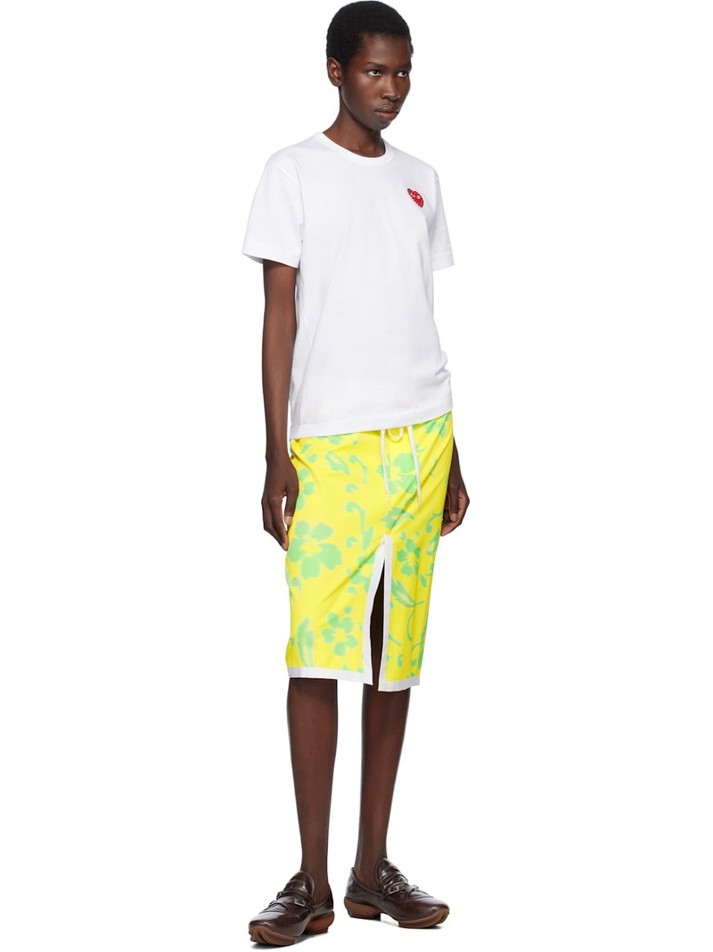 Comme des Garçons PLAY White Rhinestone Emblem Red Heart T-shirt outlook