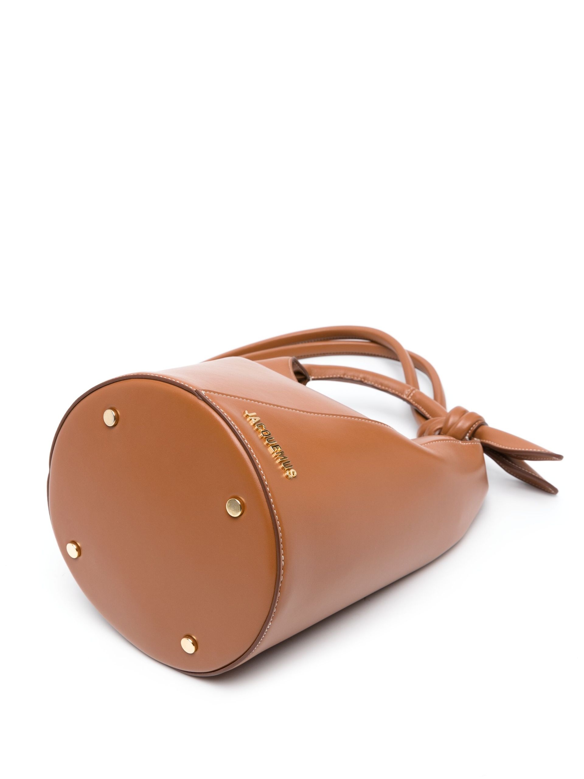 brown Le petit Tourni leather bucket bag. - 3