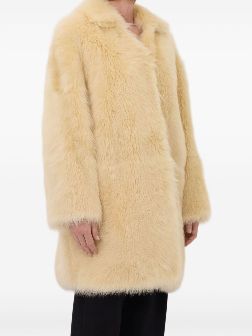 RUBEN spread-collar lamb-fur coat - 3