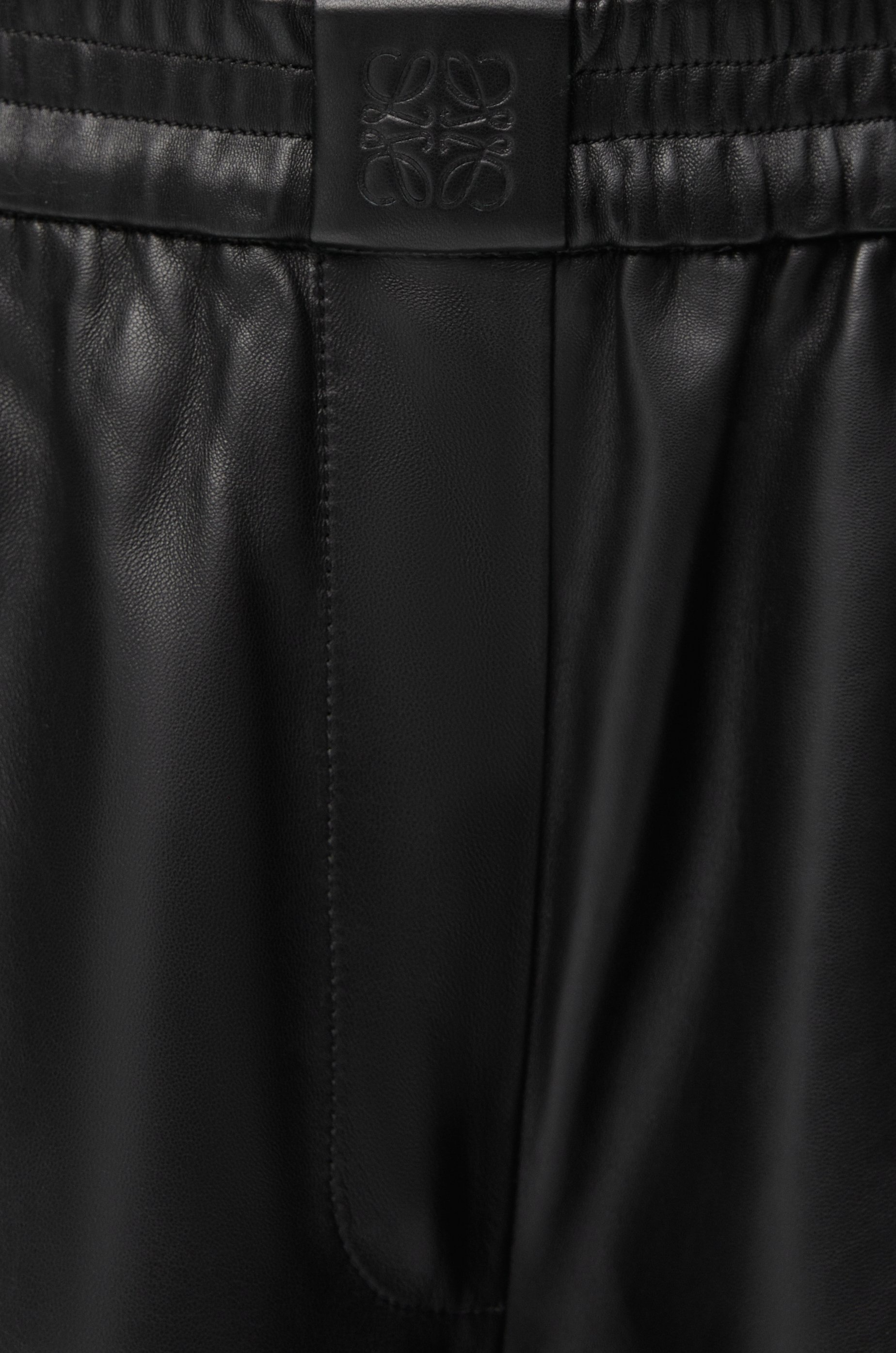 Cropped trousers in satin nappa lambskin and suede goatskin - 5