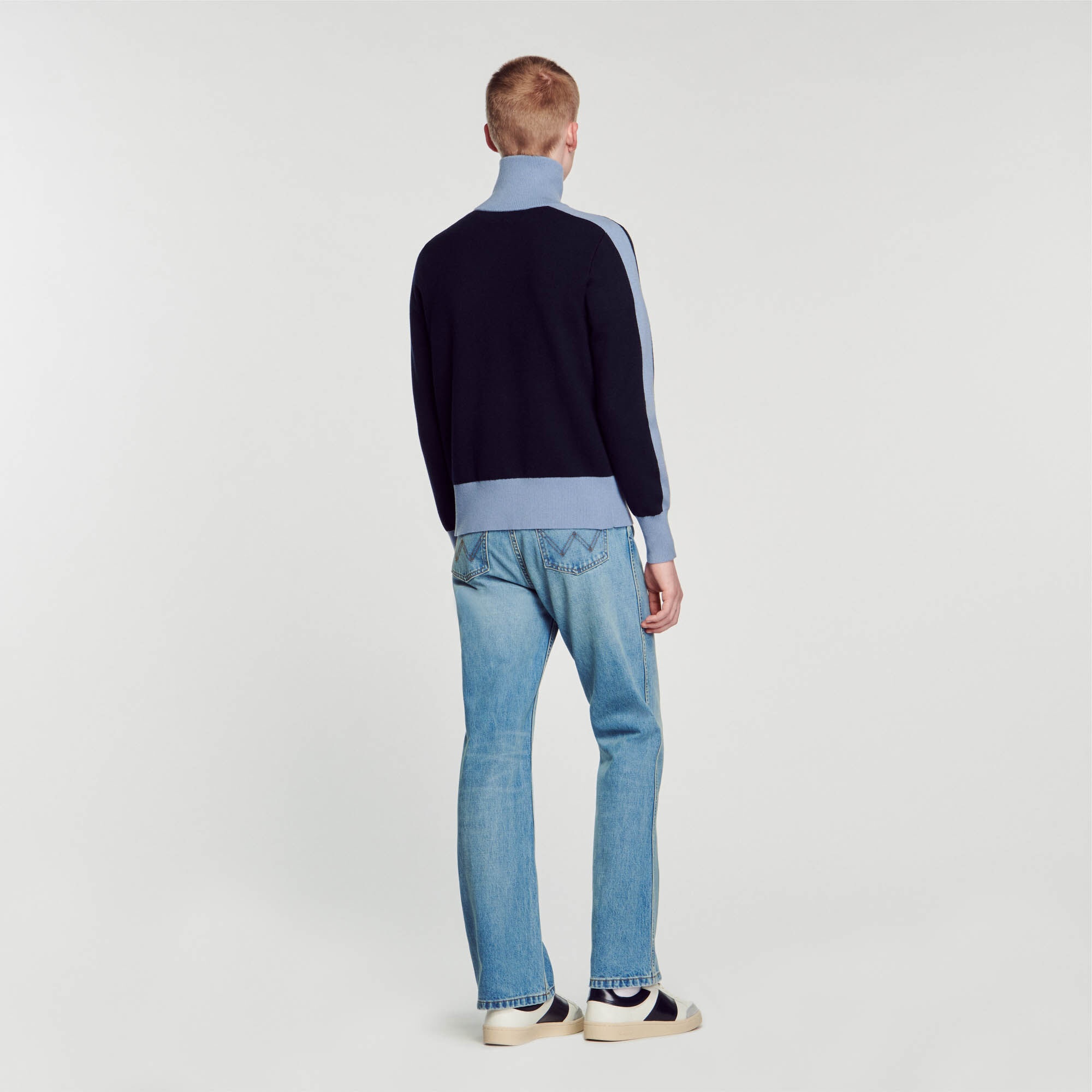 TWO-TONE KNIT CARDIGAN - 6