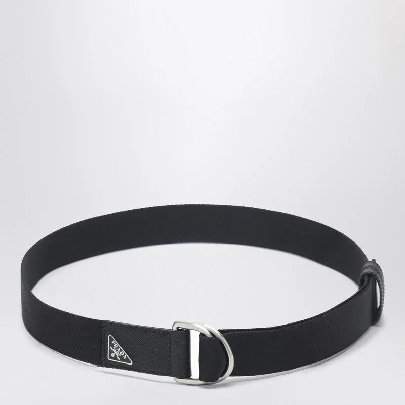 Prada Black Re-Nylon Web Belt Men - 1