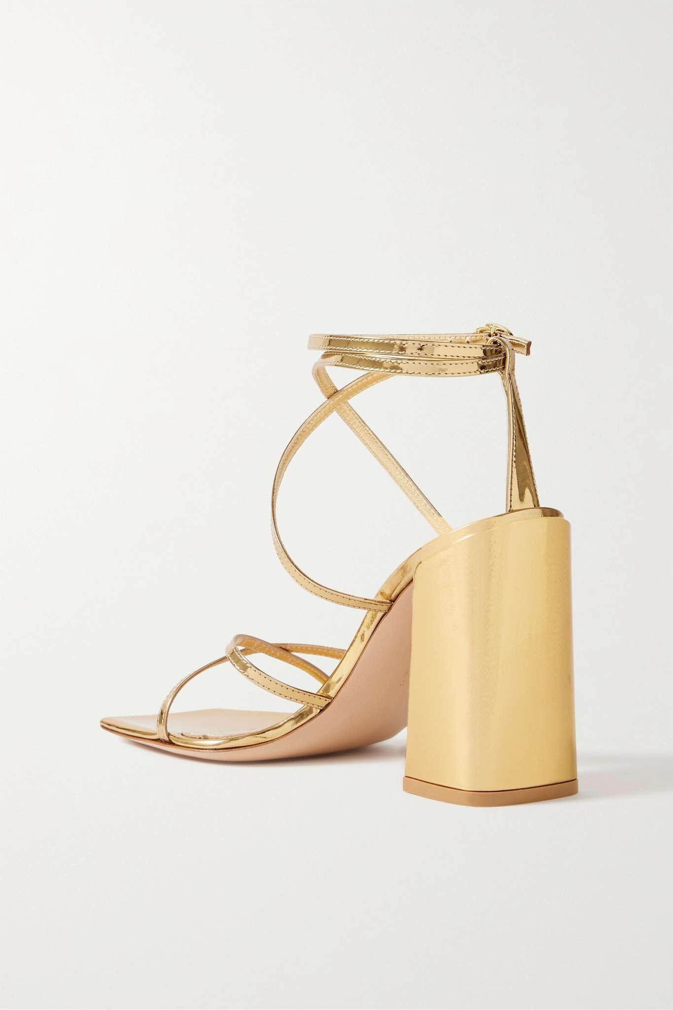 Metal 95 metallic patent-leather sandals - 3