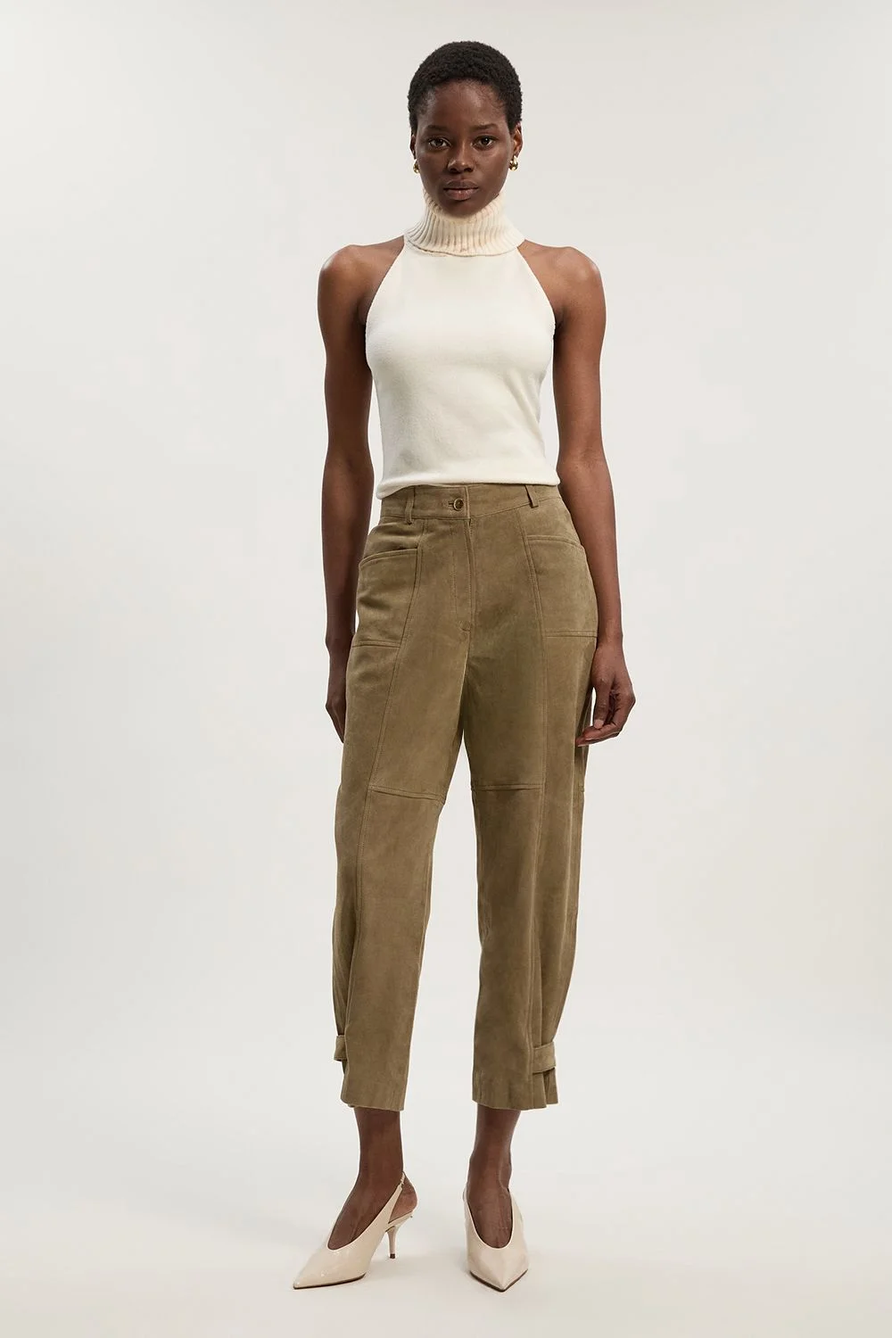 Suede Utility Trousers - 1