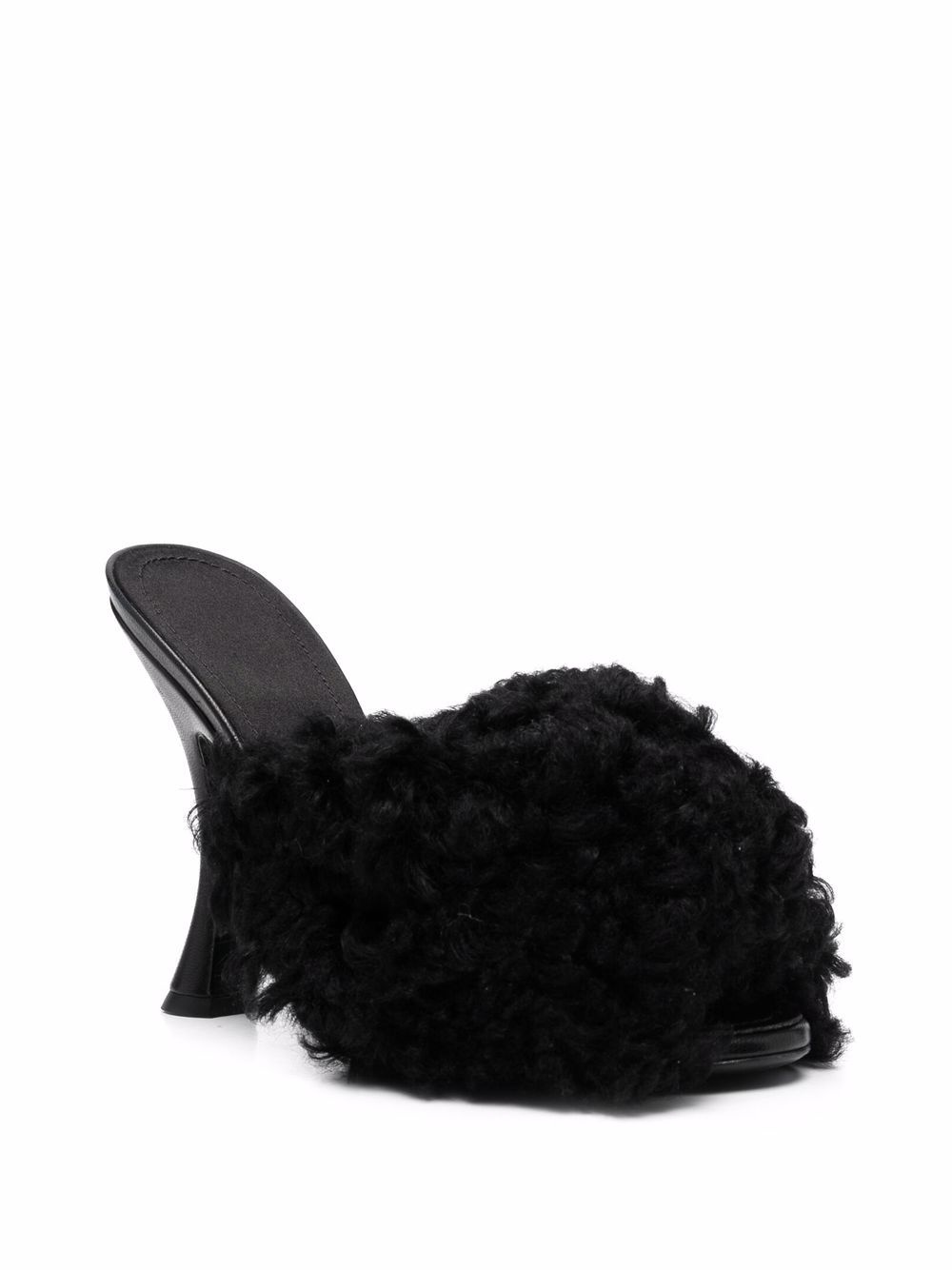 shearling strap mules - 2