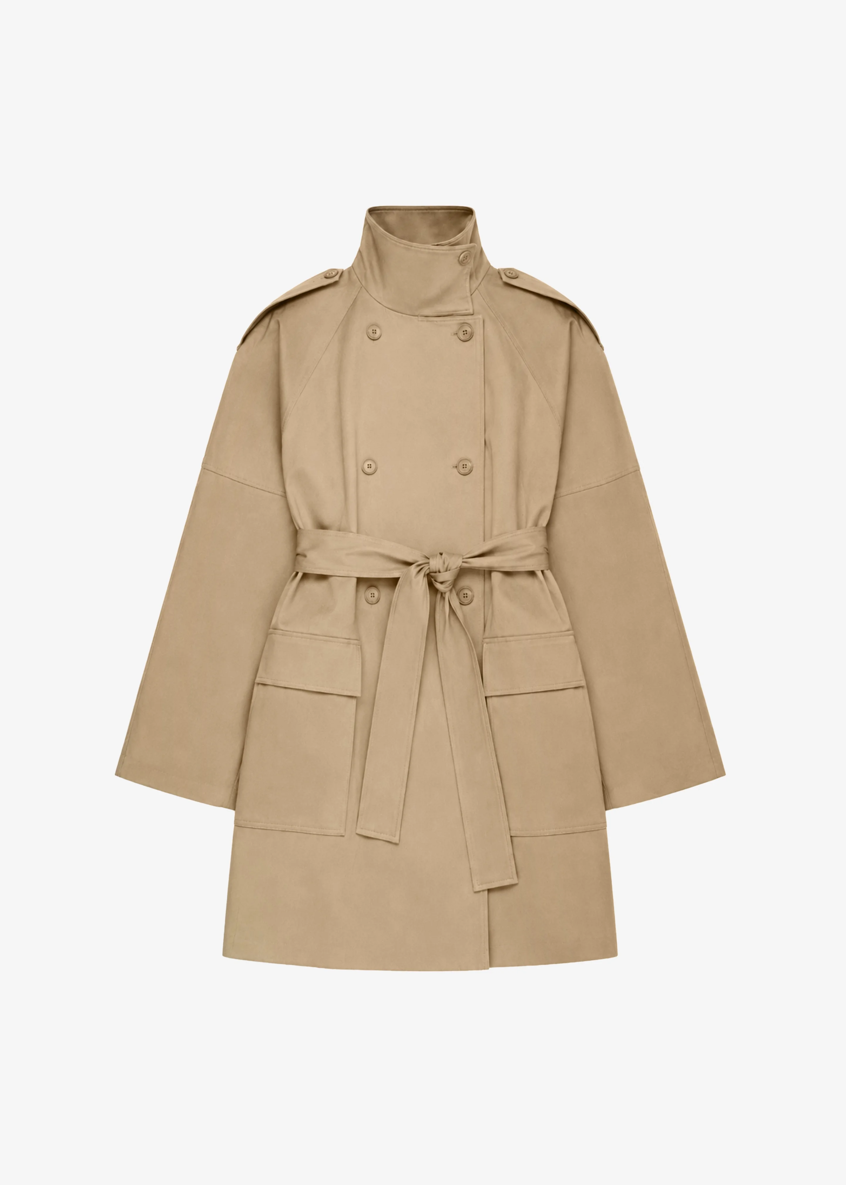 Tess Midi Short Trench - Beige - 1