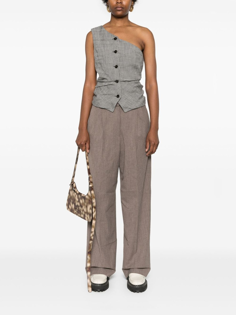 beaufille pleated straight trousers outlook