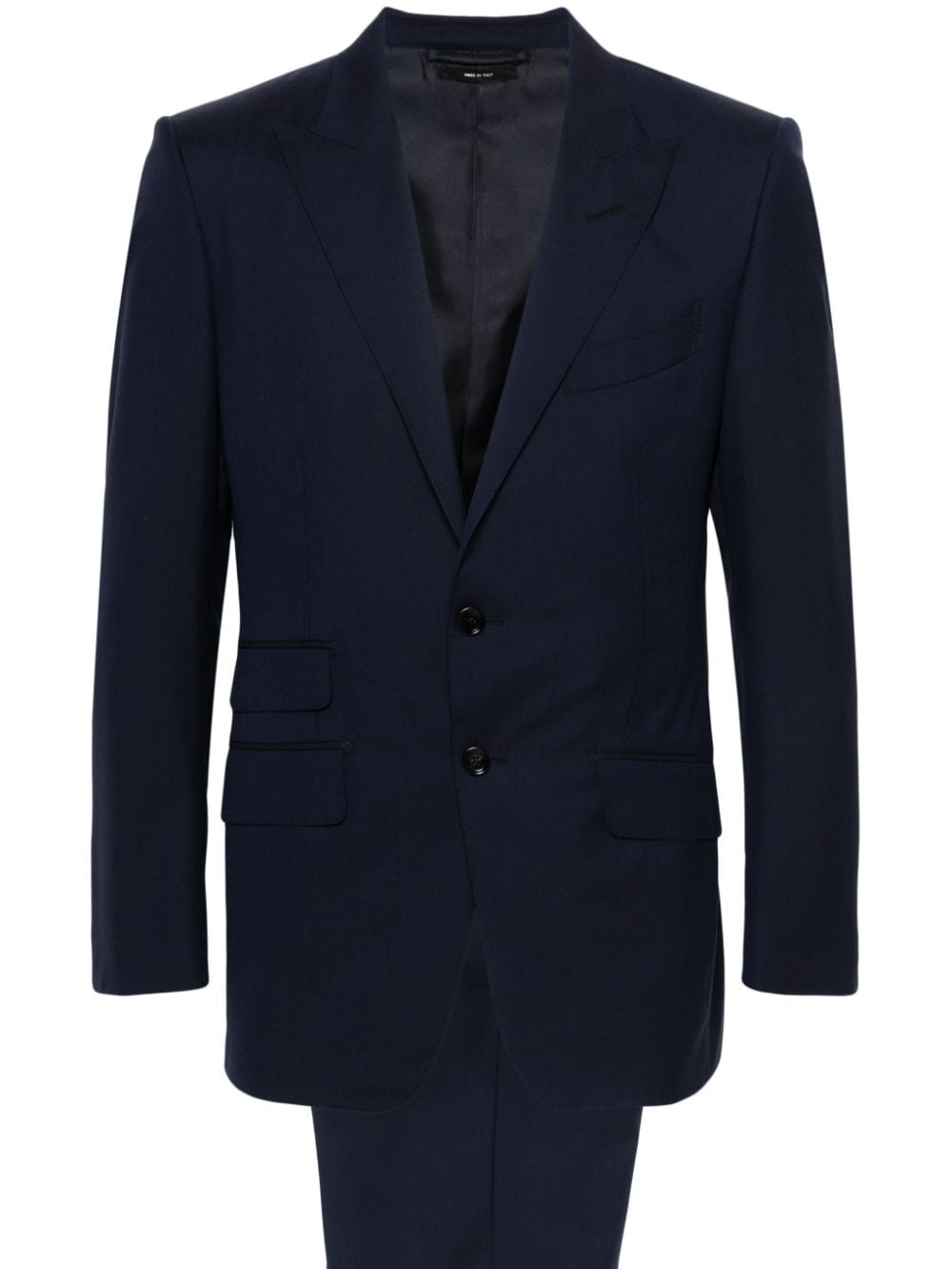 single-breasted wool suit - 1