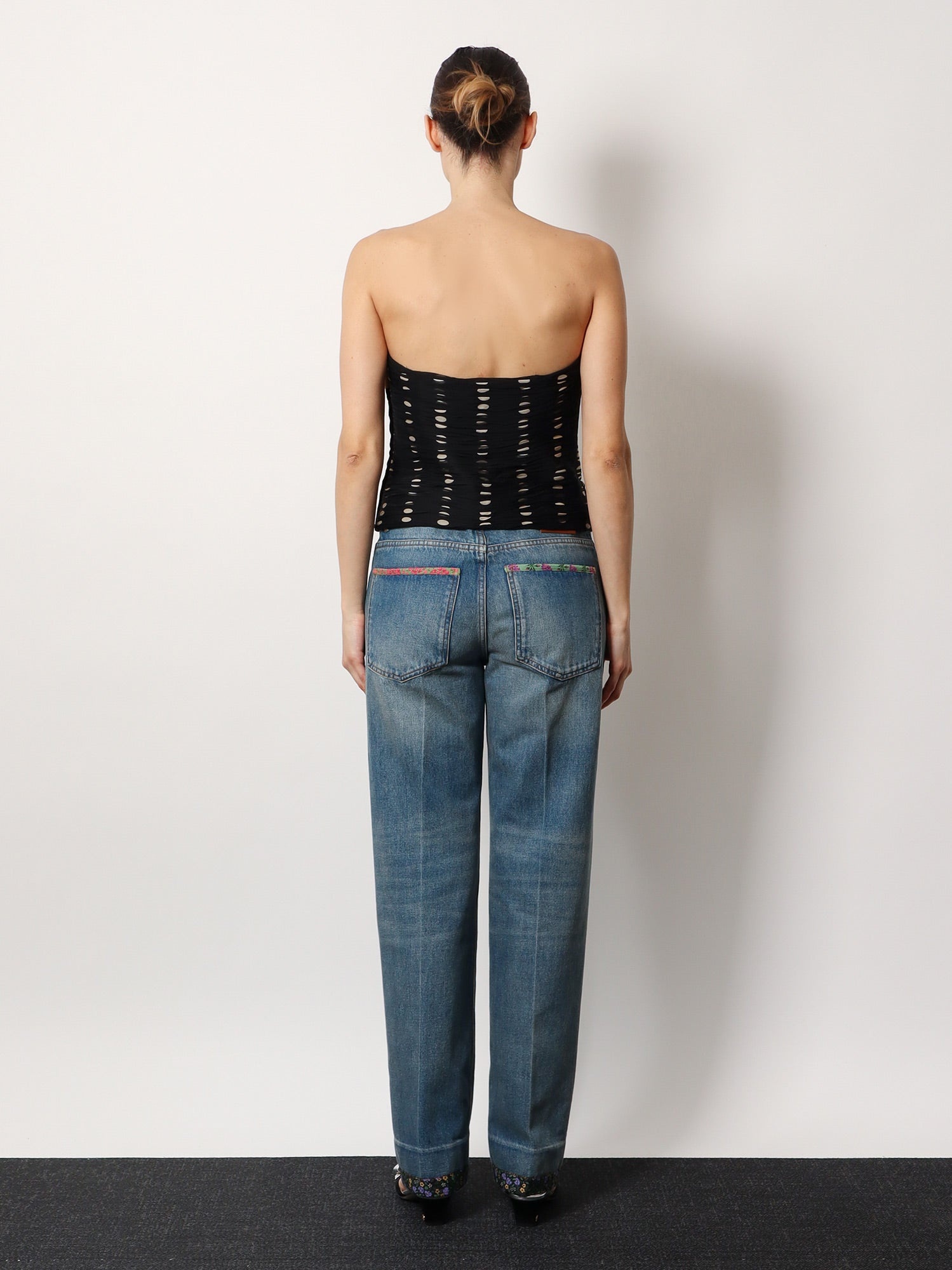 Valentino Plusdepois Print Chiffon Top With Handmade Draping And Bow Detail - 3