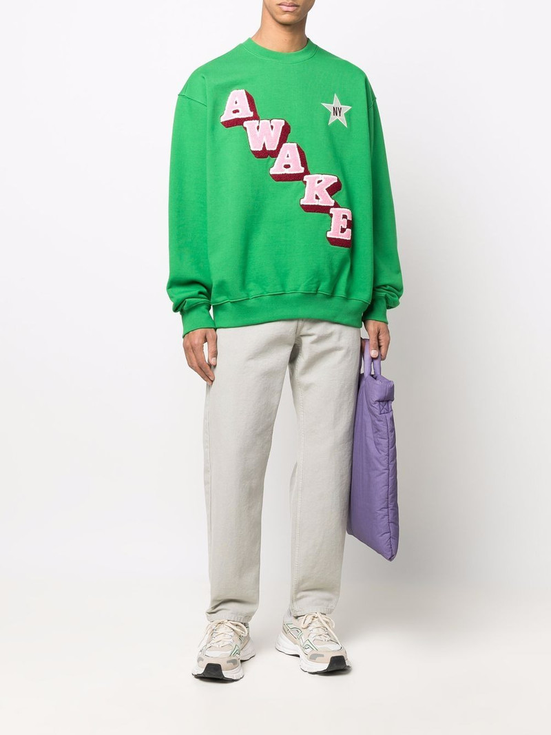 AWAKE NY intarsia-knit long-sleeve jumper outlook