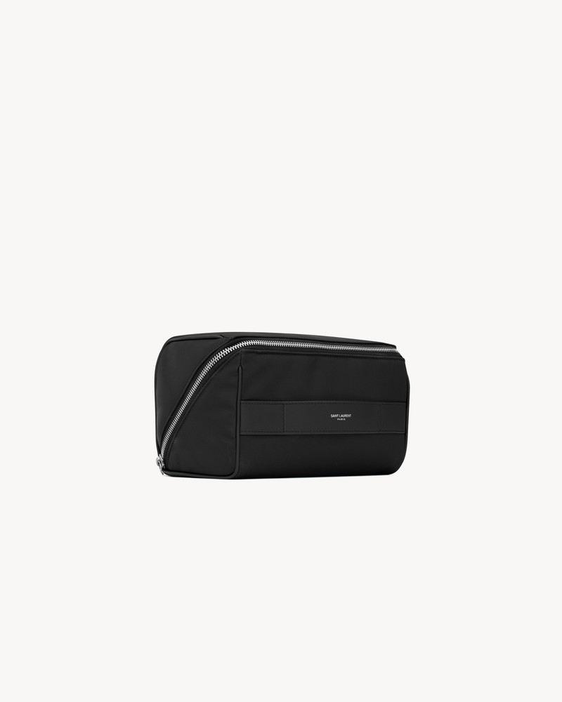 SAINT LAURENT PARIS CUBE TROUSSE IN ECONYL® REGENERATED NYLON 5