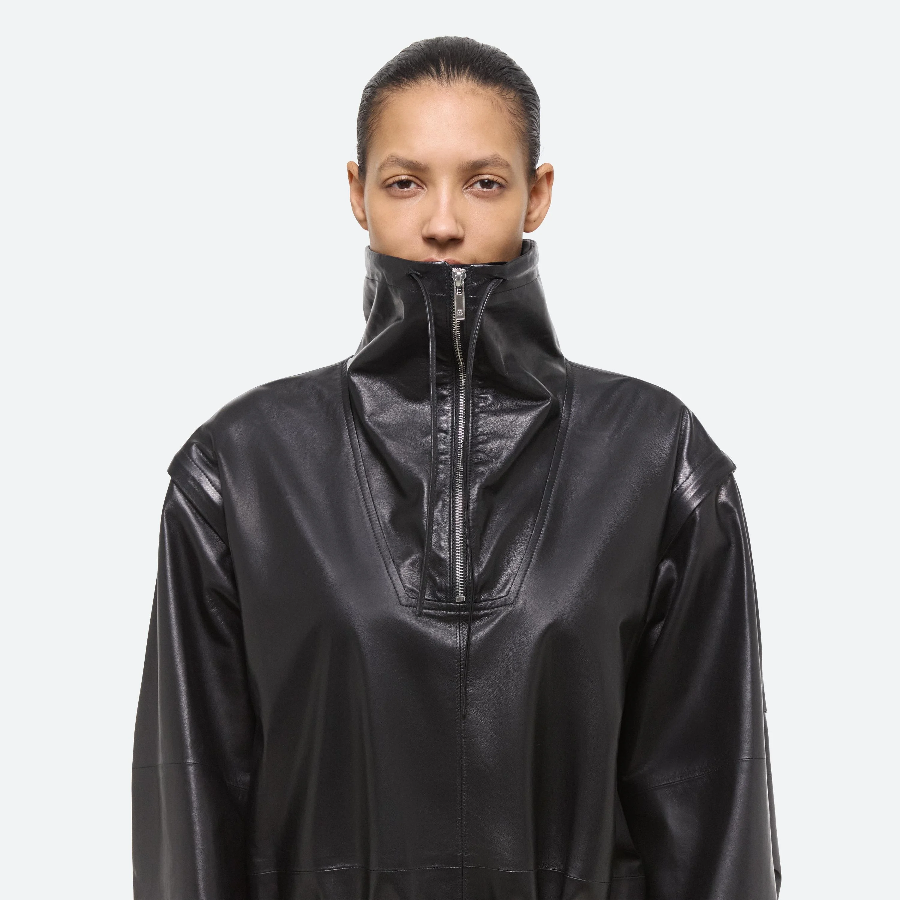 Helmut Lang LEATHER GUSSET DRESS - O04HW606_001 | REVERSIBLE