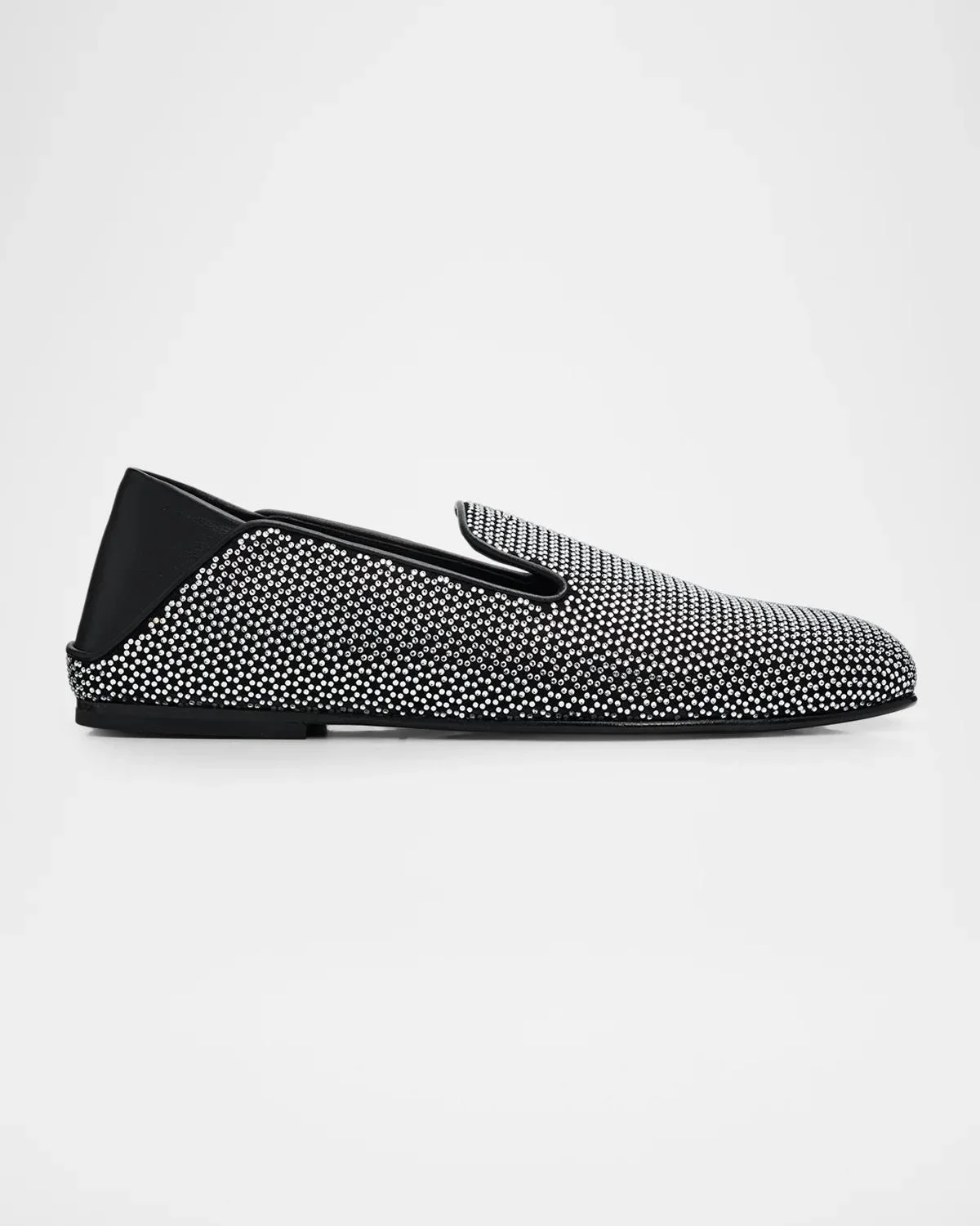 Men's Suede Crystal-Embellished Loafers - 1