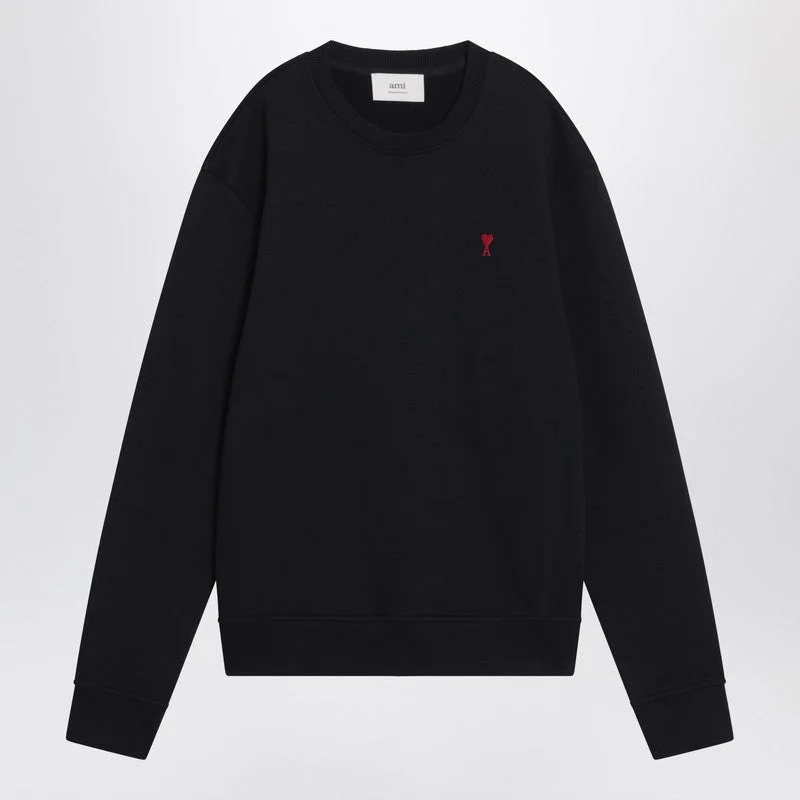 Ami Paris Black Ami De Coeur Sweatshirt Men - 1
