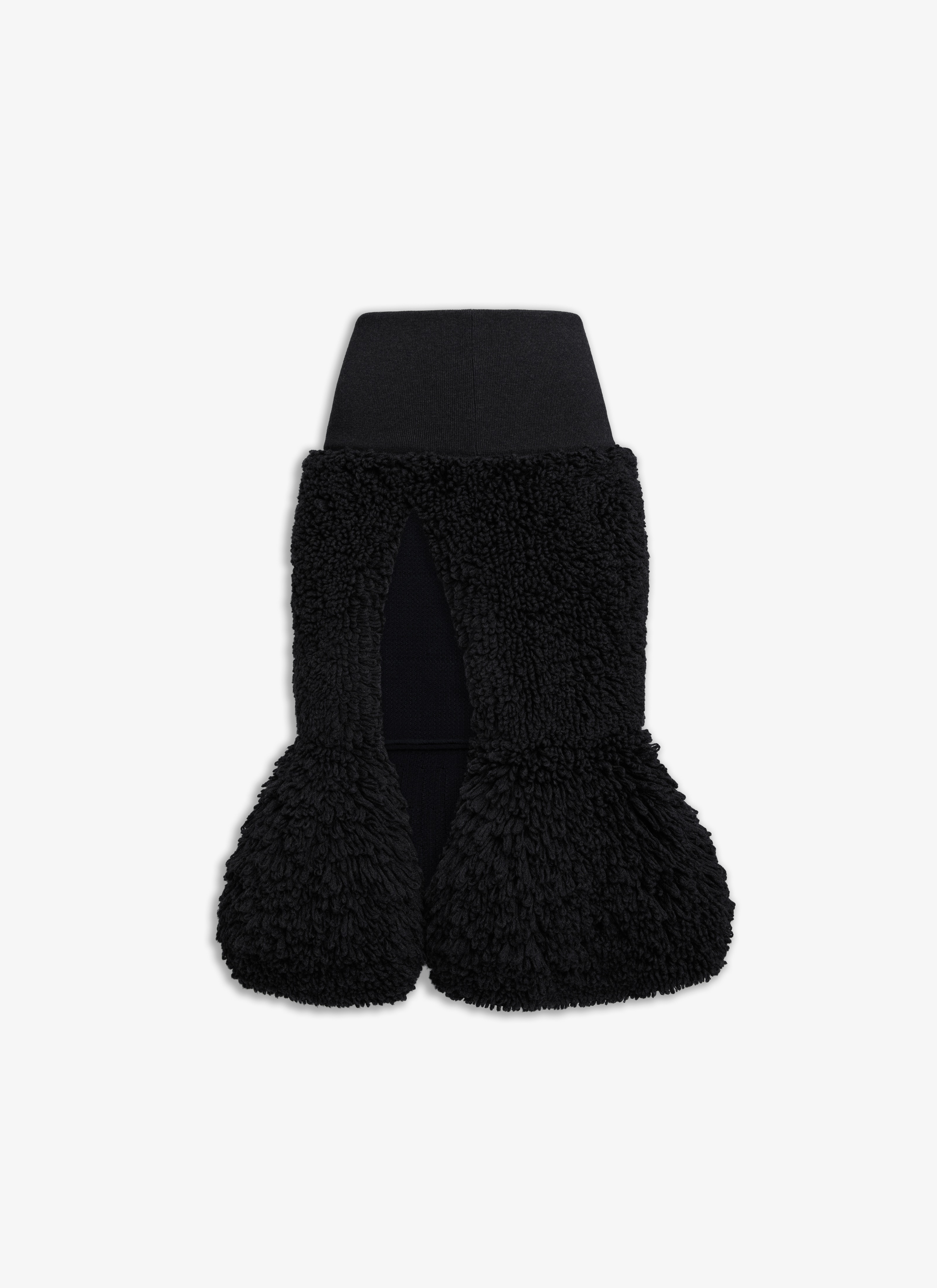 SLIT SKIRT IN KNITTED FUR - 1