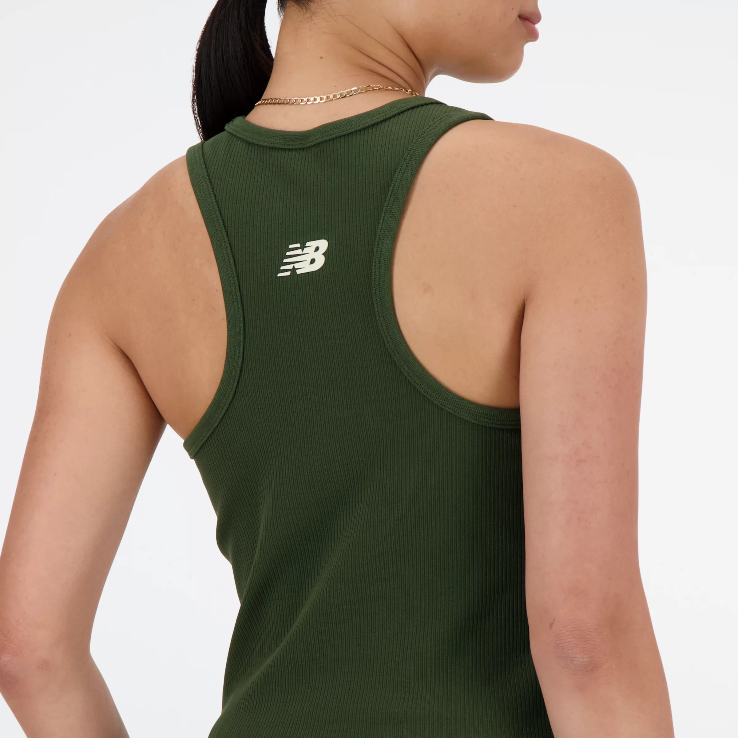 Linear Heritage Rib Knit Racer Tank - 5