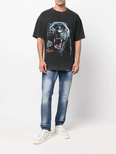 PHILIPP PLEIN faded straight-leg jeans outlook