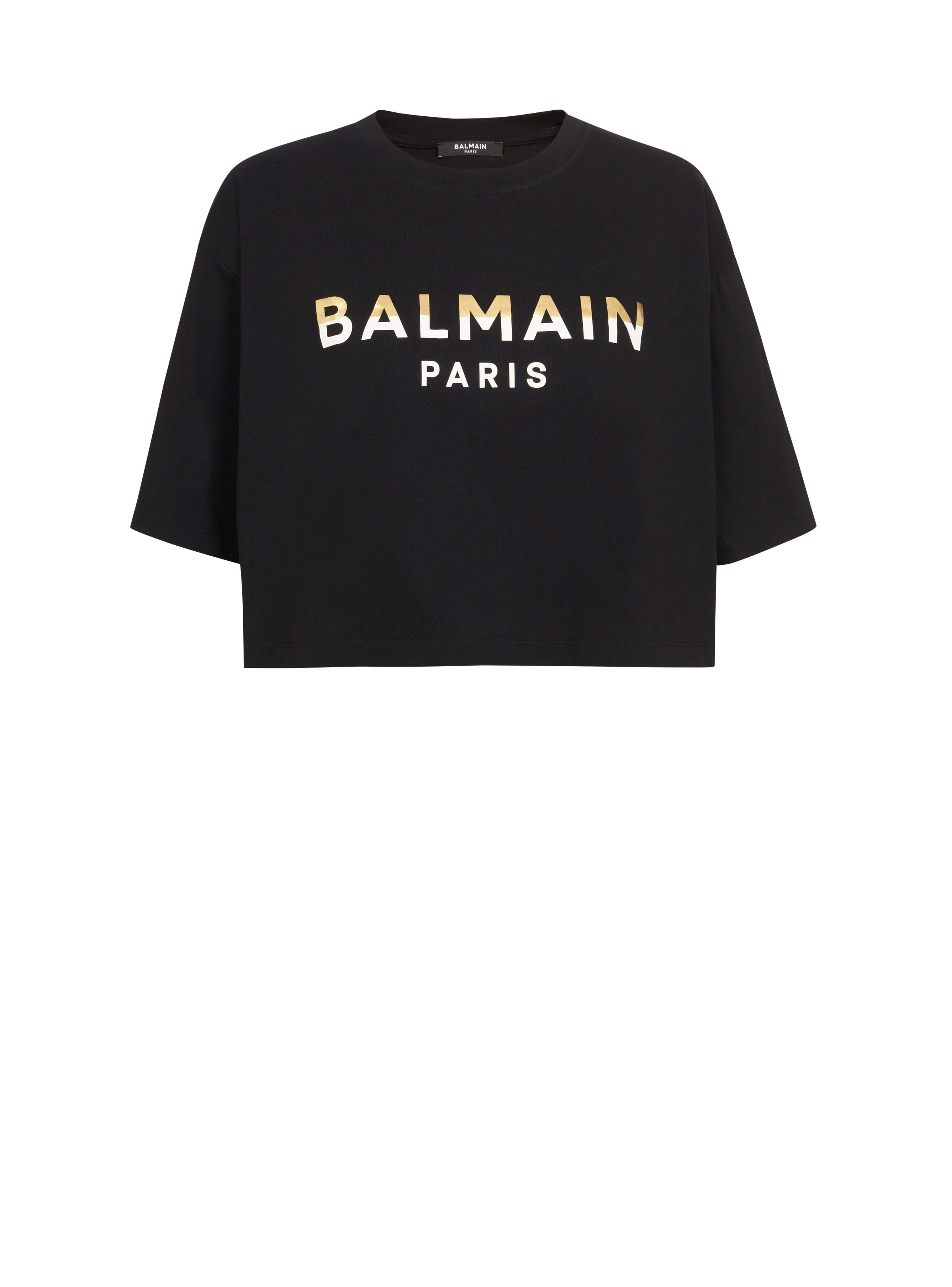 Cropped Balmain Paris T-shirt - 1