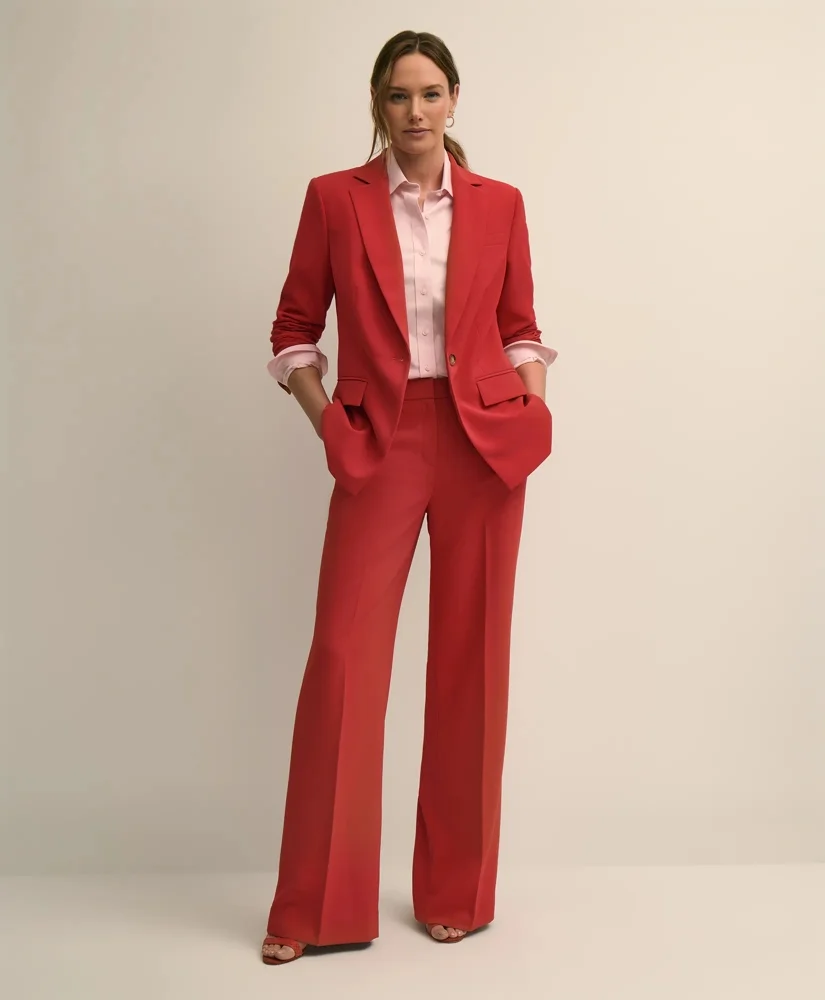Crepe Wide-Leg Pants - 1