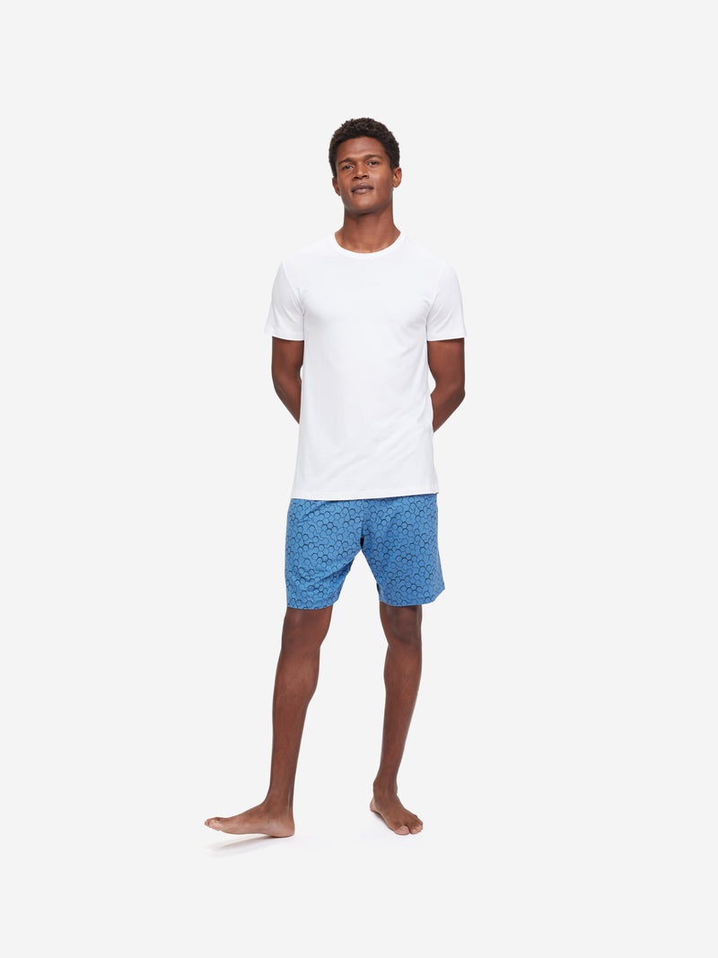 Men's Lounge Shorts London 6 Micro Modal Stretch Blue - 3