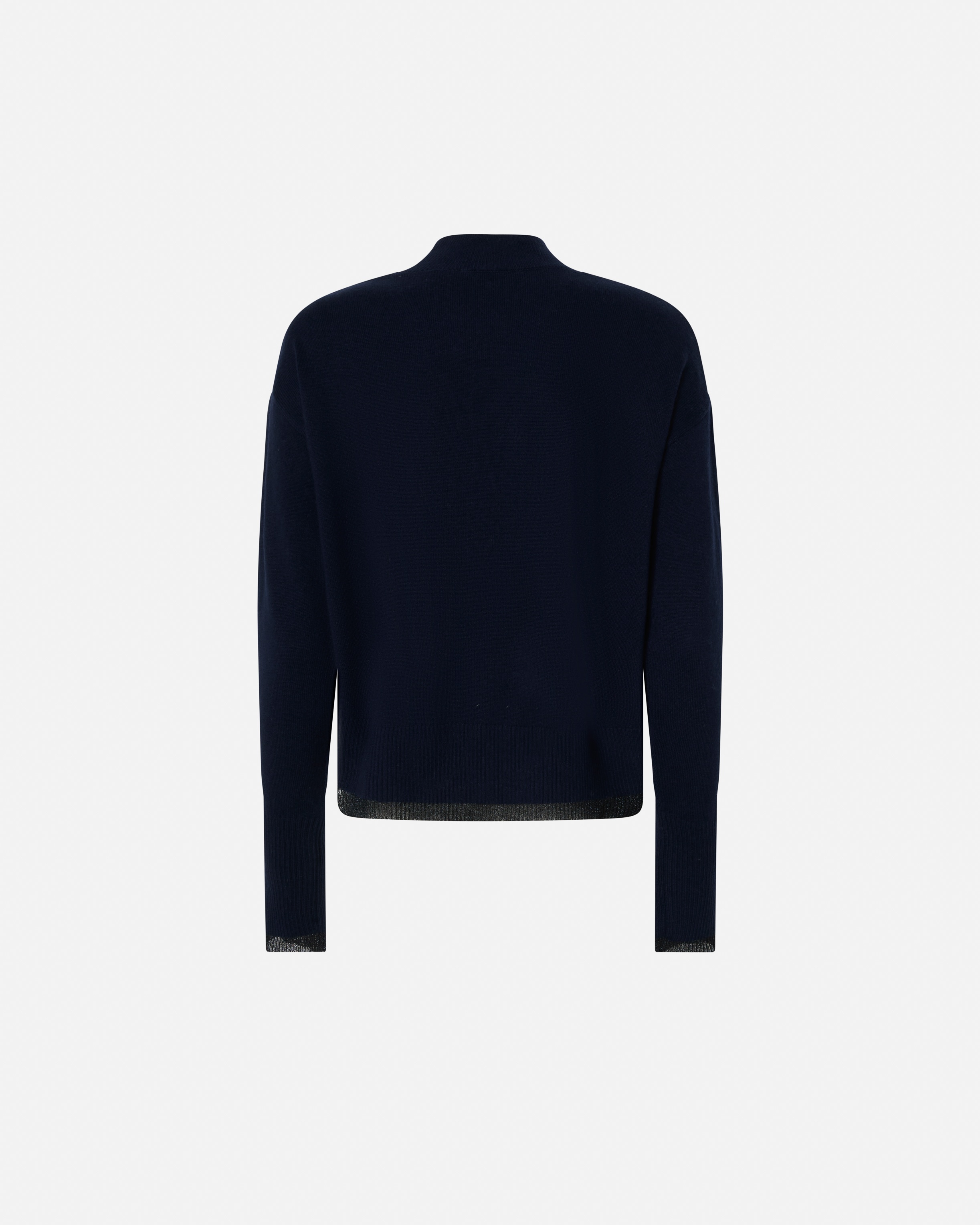 CASHMERE-BLEND TURTLENECK WITH METALLIC CUFFS - 6