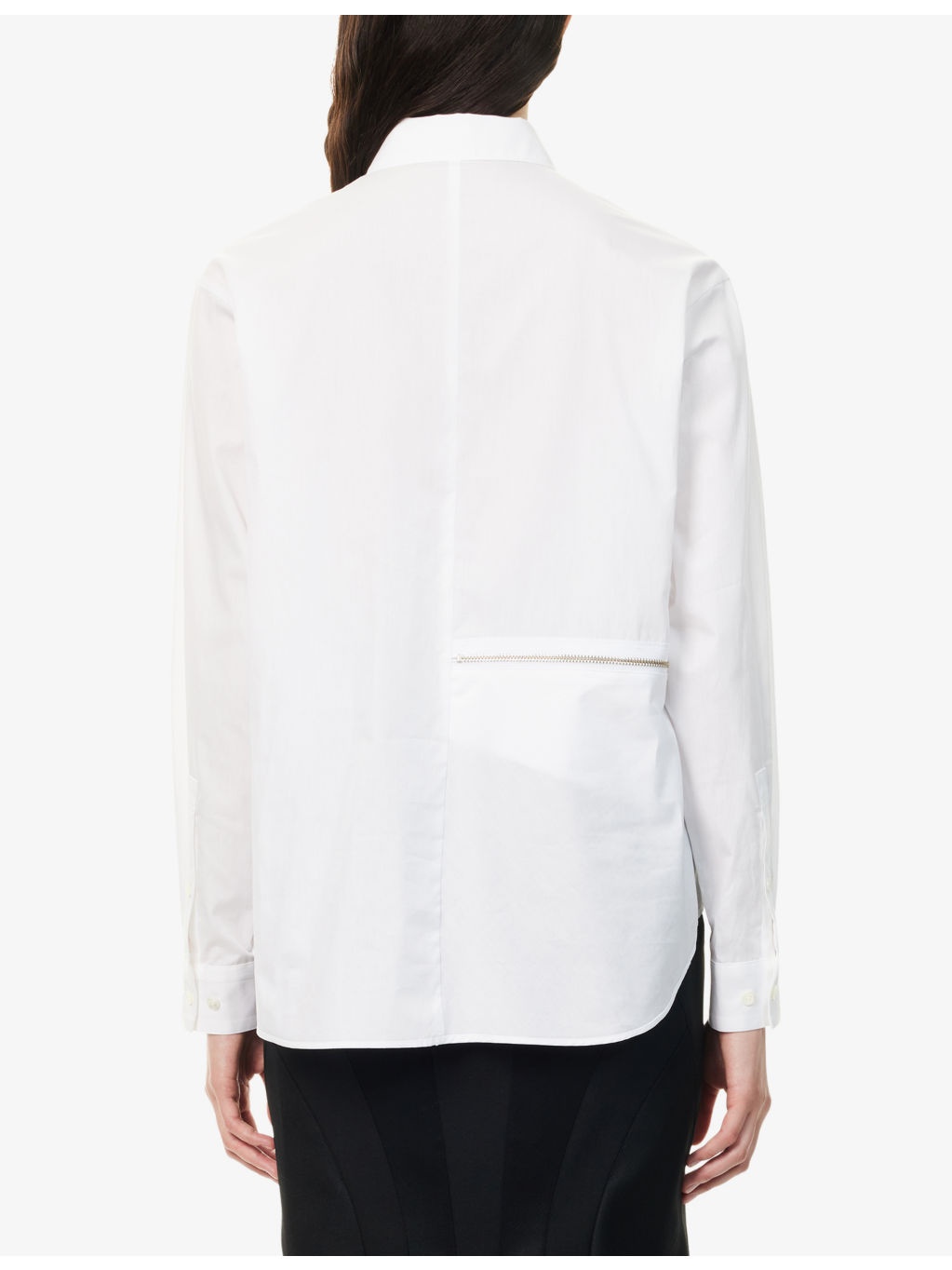 Curved-Hem Relaxed-Fit Cotton-Poplin Shirt - 4