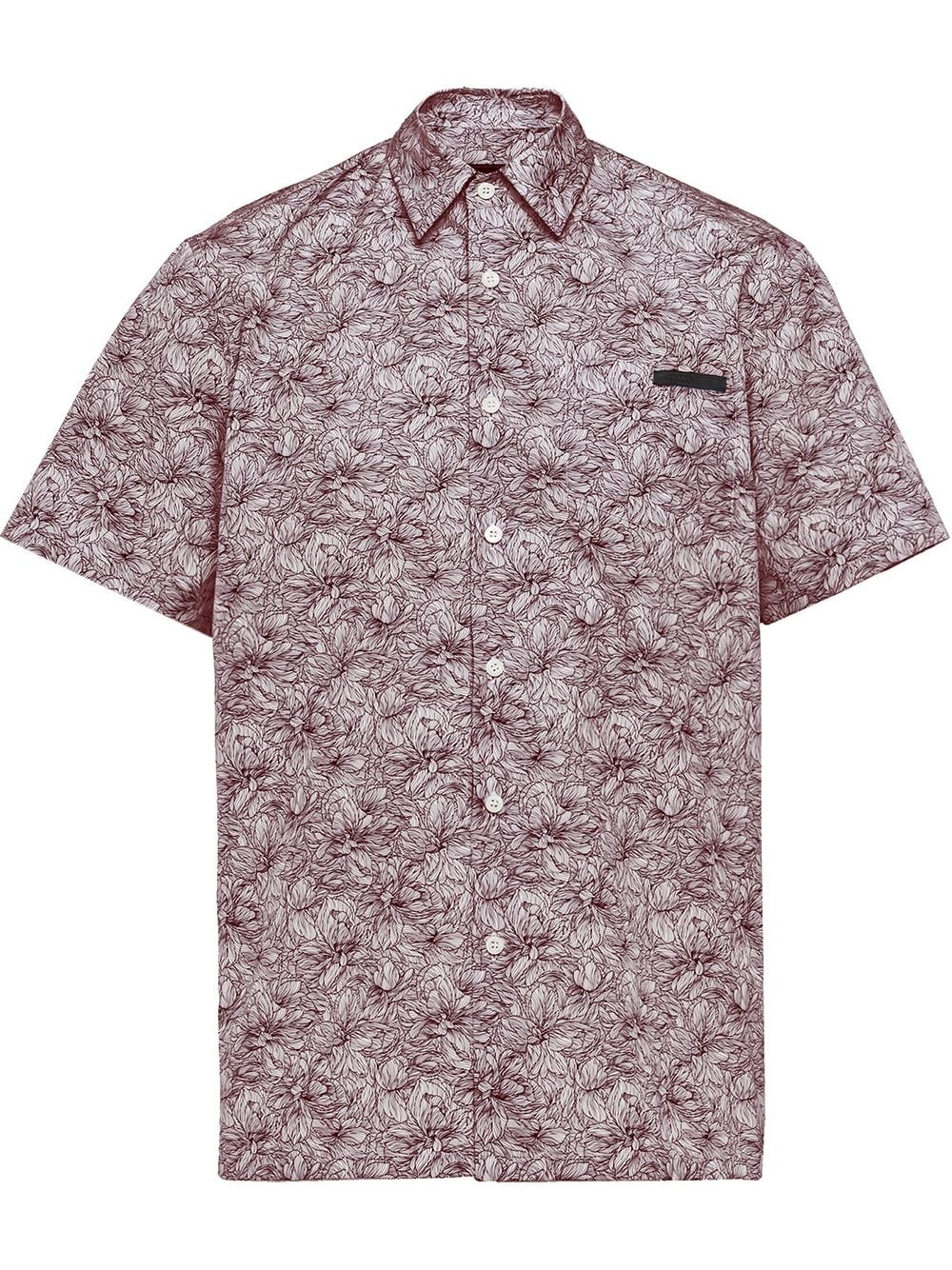 floral-print short-sleeve shirt - 1