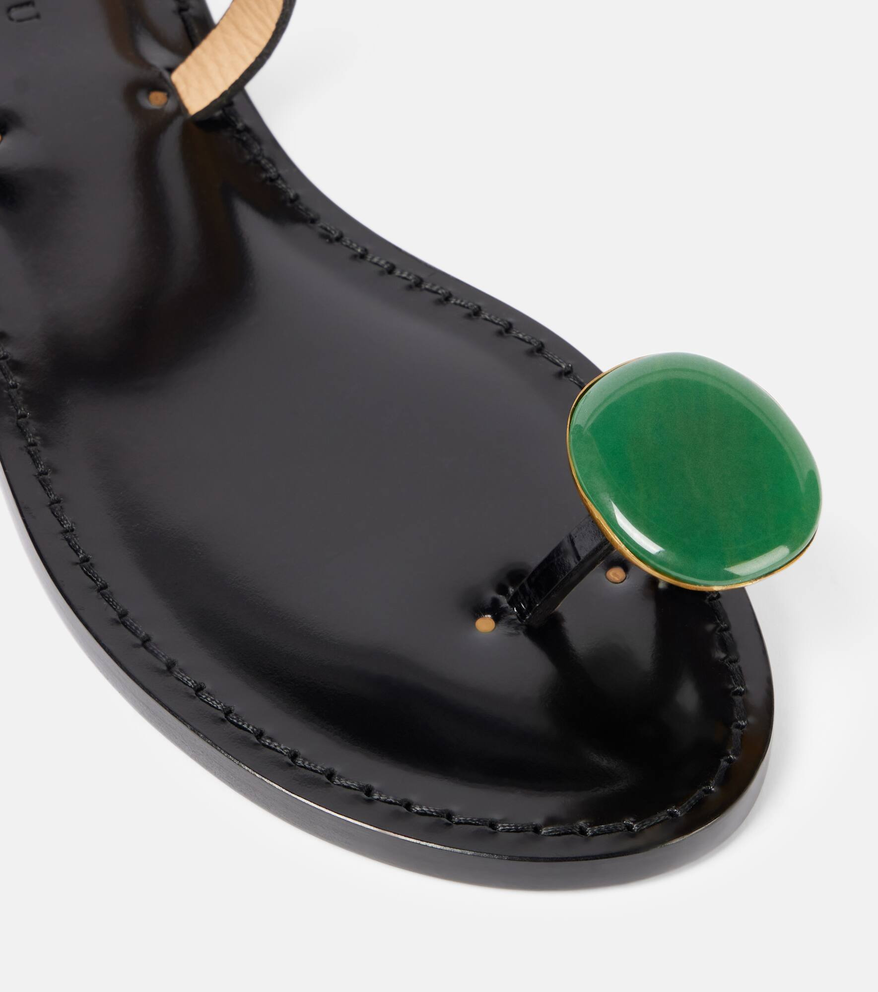 Kigali embeliished leather sandals - 5