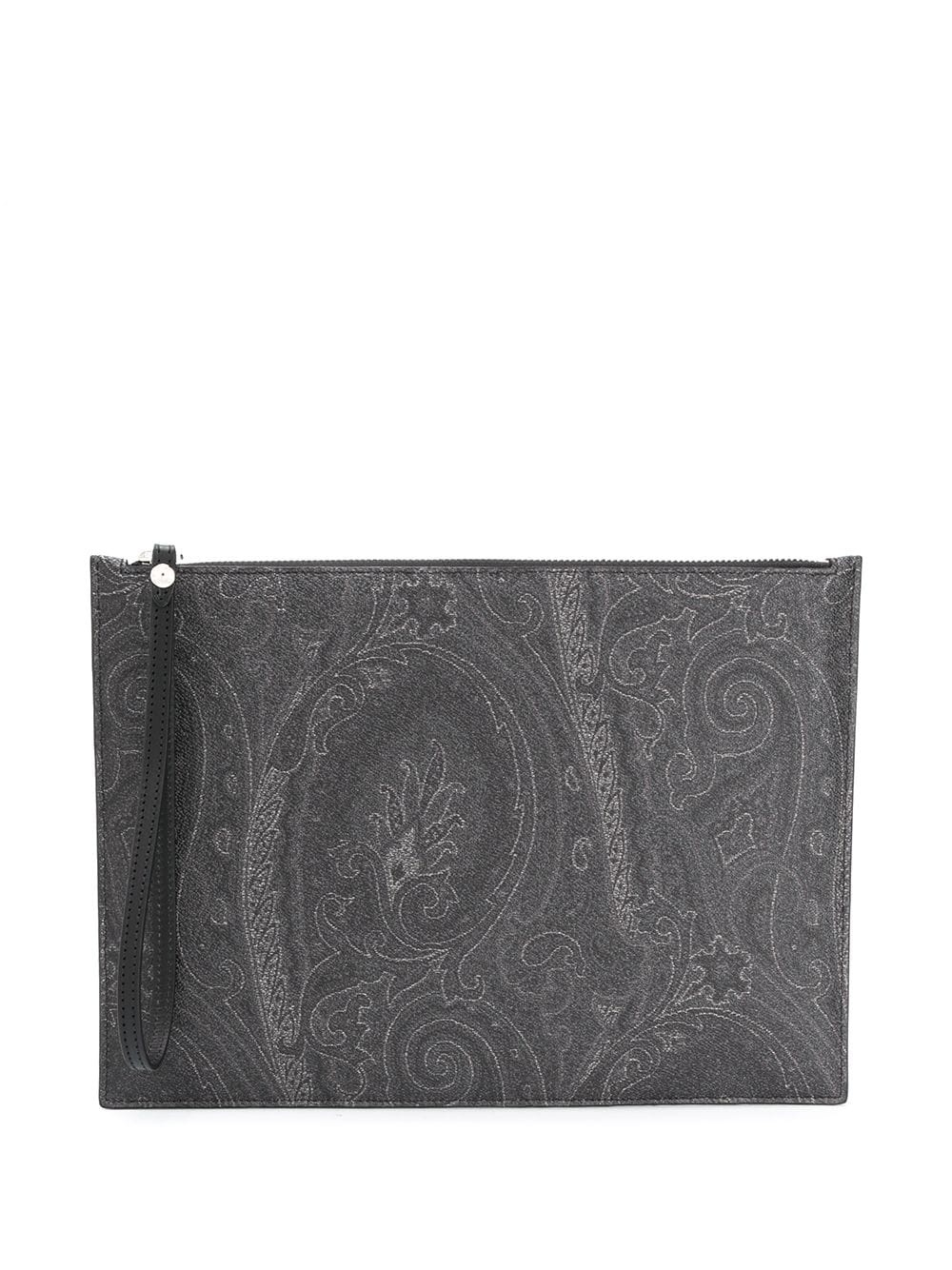 paisley embossed clutch bag - 1