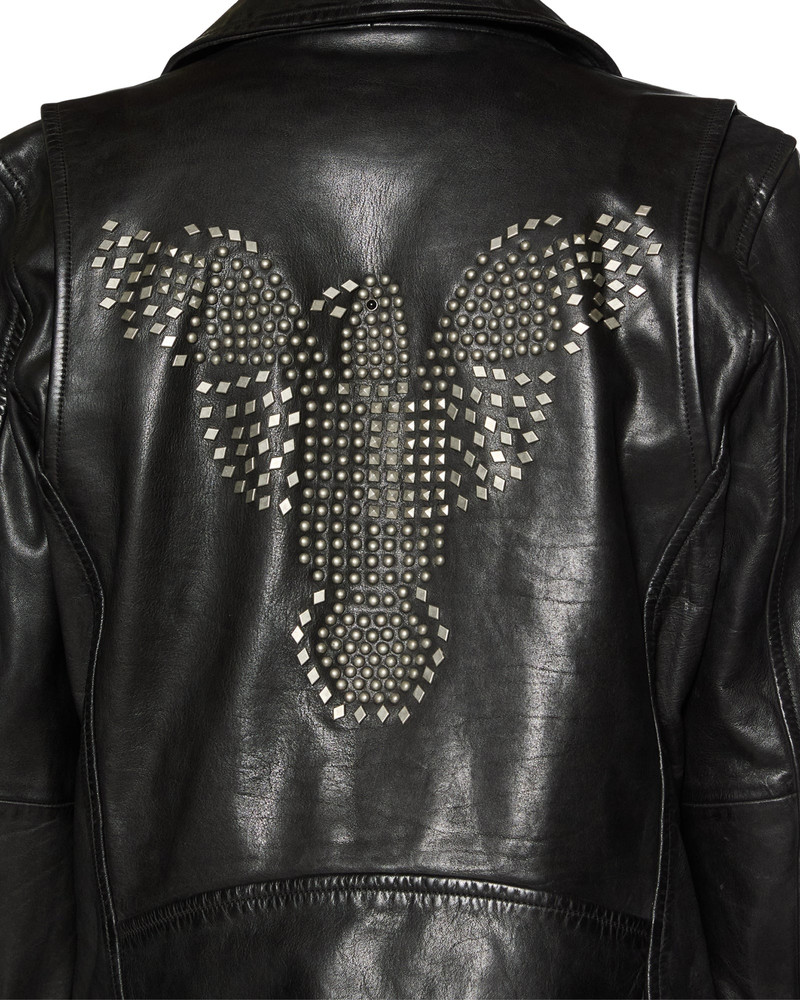 EAGLE LEATHER JACKET BLACK 4