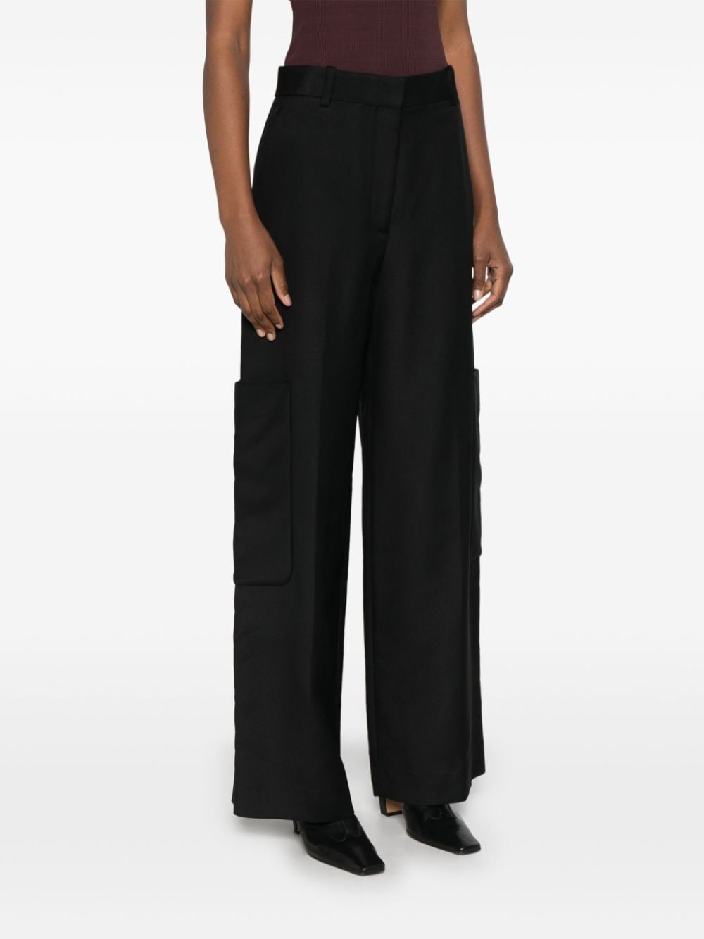 straight-leg cargo trousers - 3