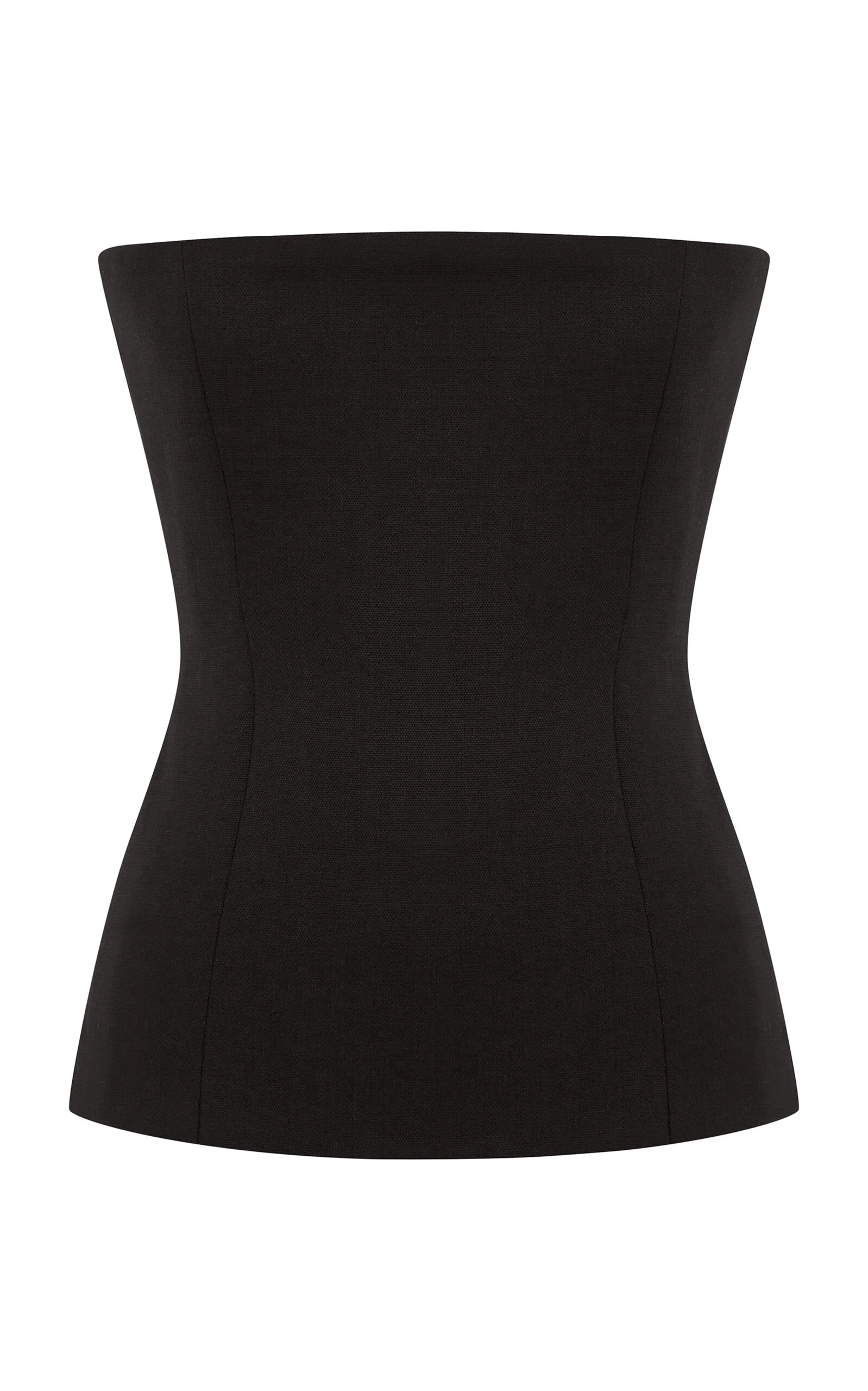Longline Corset Wool Top black - 1