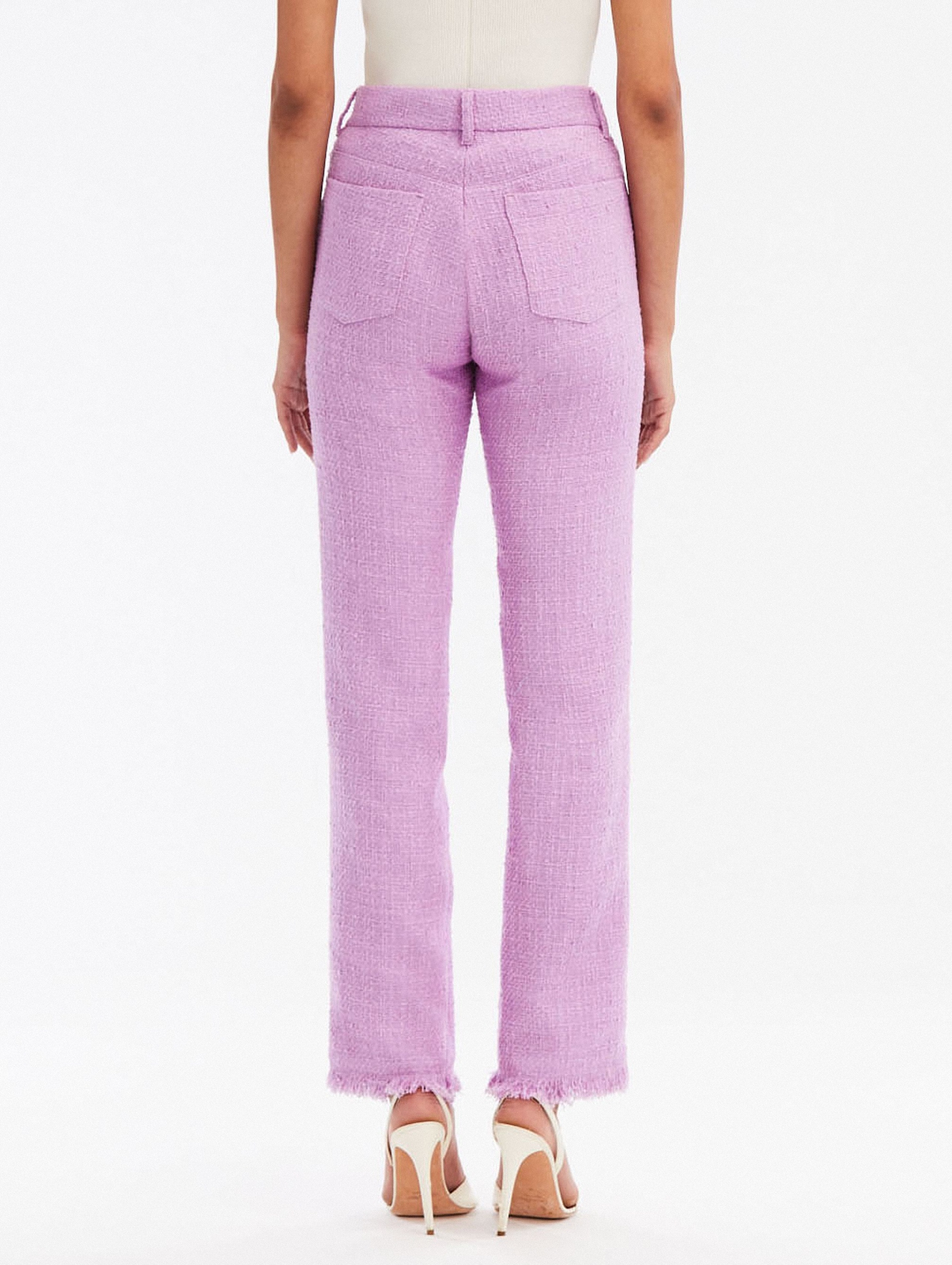 ZIP FRONT COTTON TWEED PANT - 2