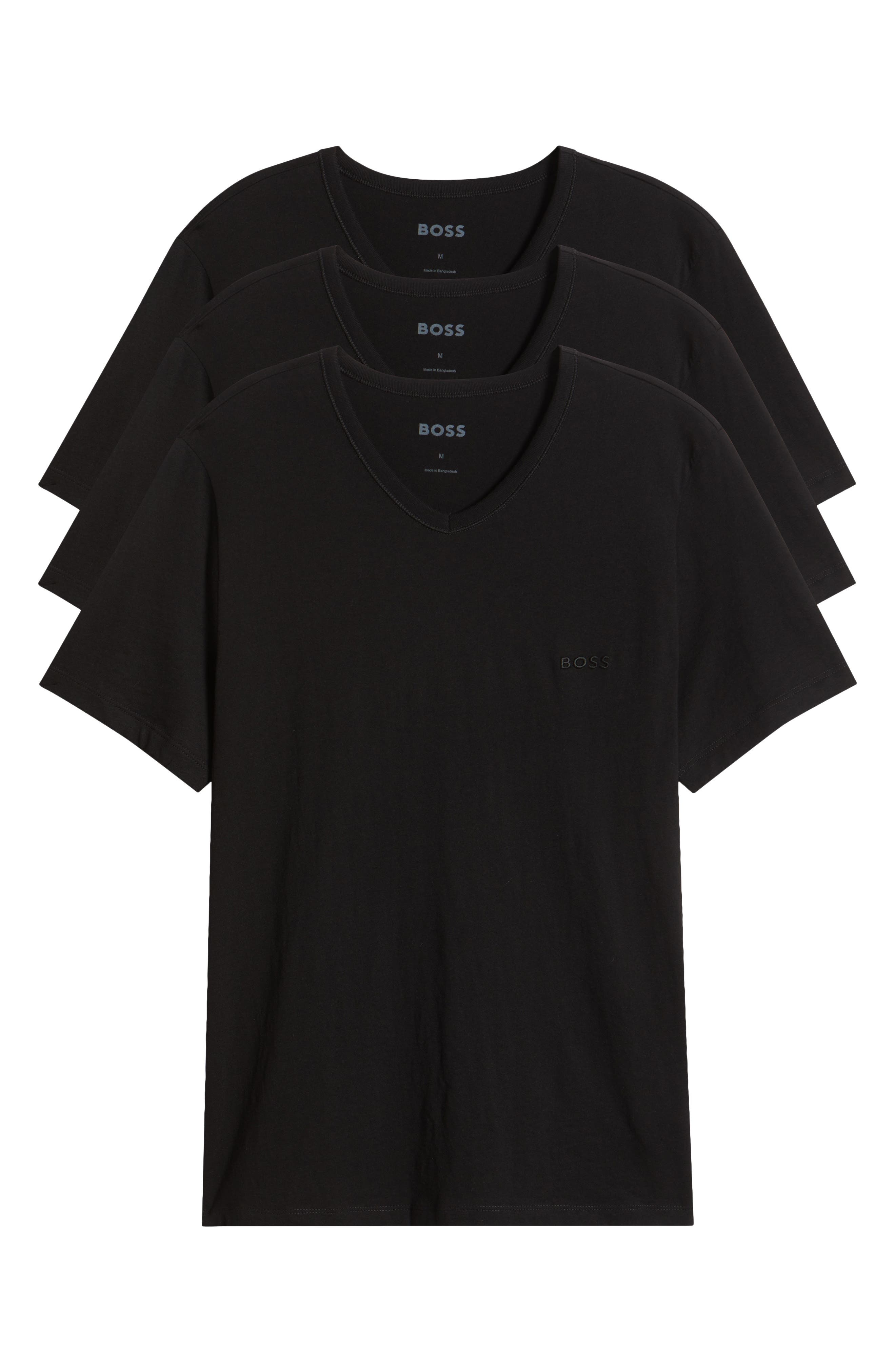 BOSS 3-Pack V-Neck T-Shirts in Black at Nordstrom - 6