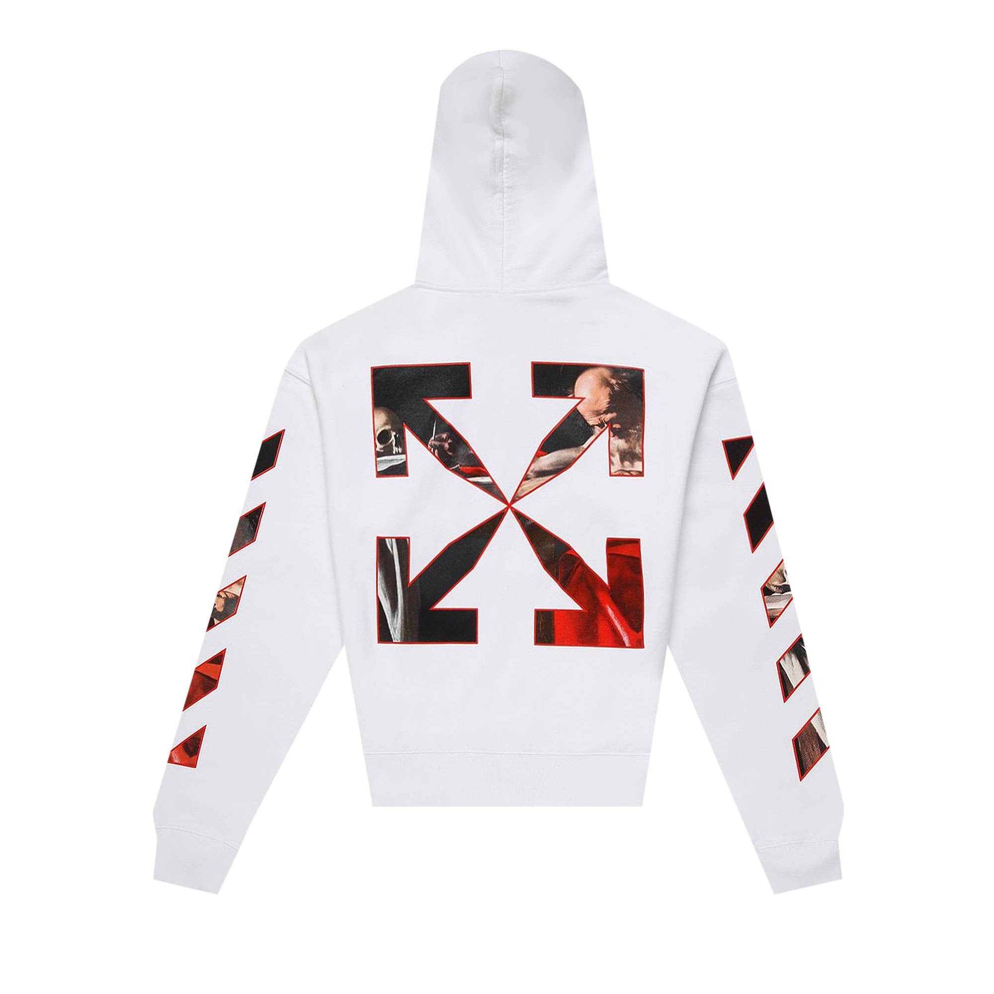 Off-White Caravaggio Print Hooded Sweatshirt 'White/Black' - 2