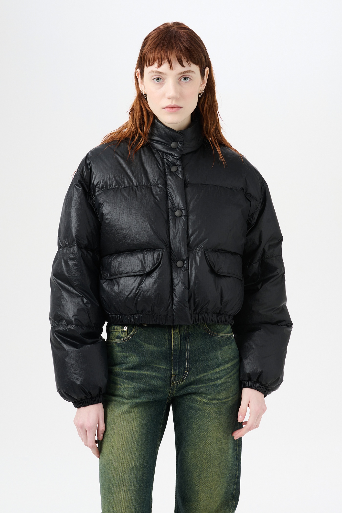 Cropped Inhale Puffa Black Tech - 3