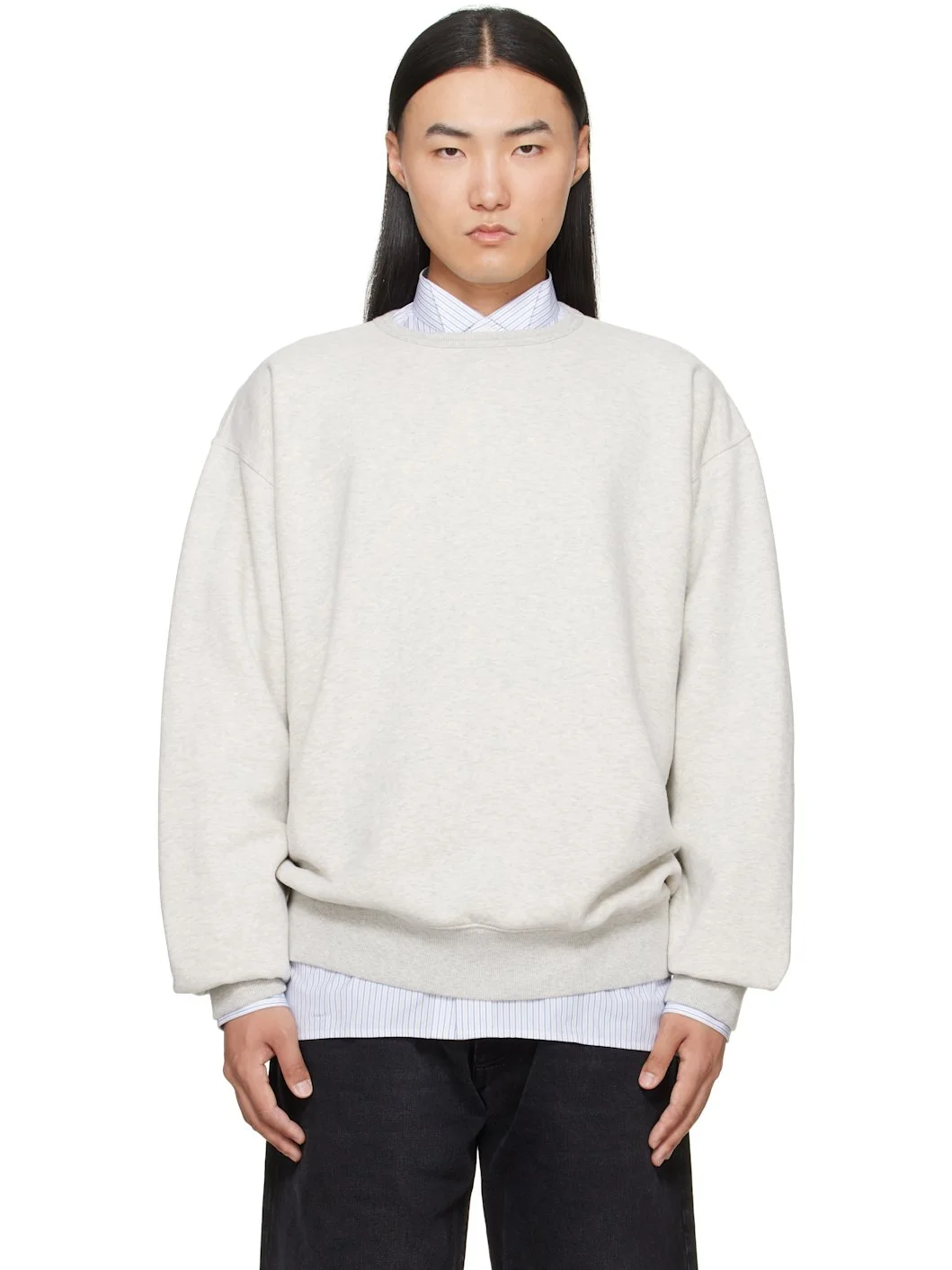 Gray 4-Stitch Sweatshirt - 1