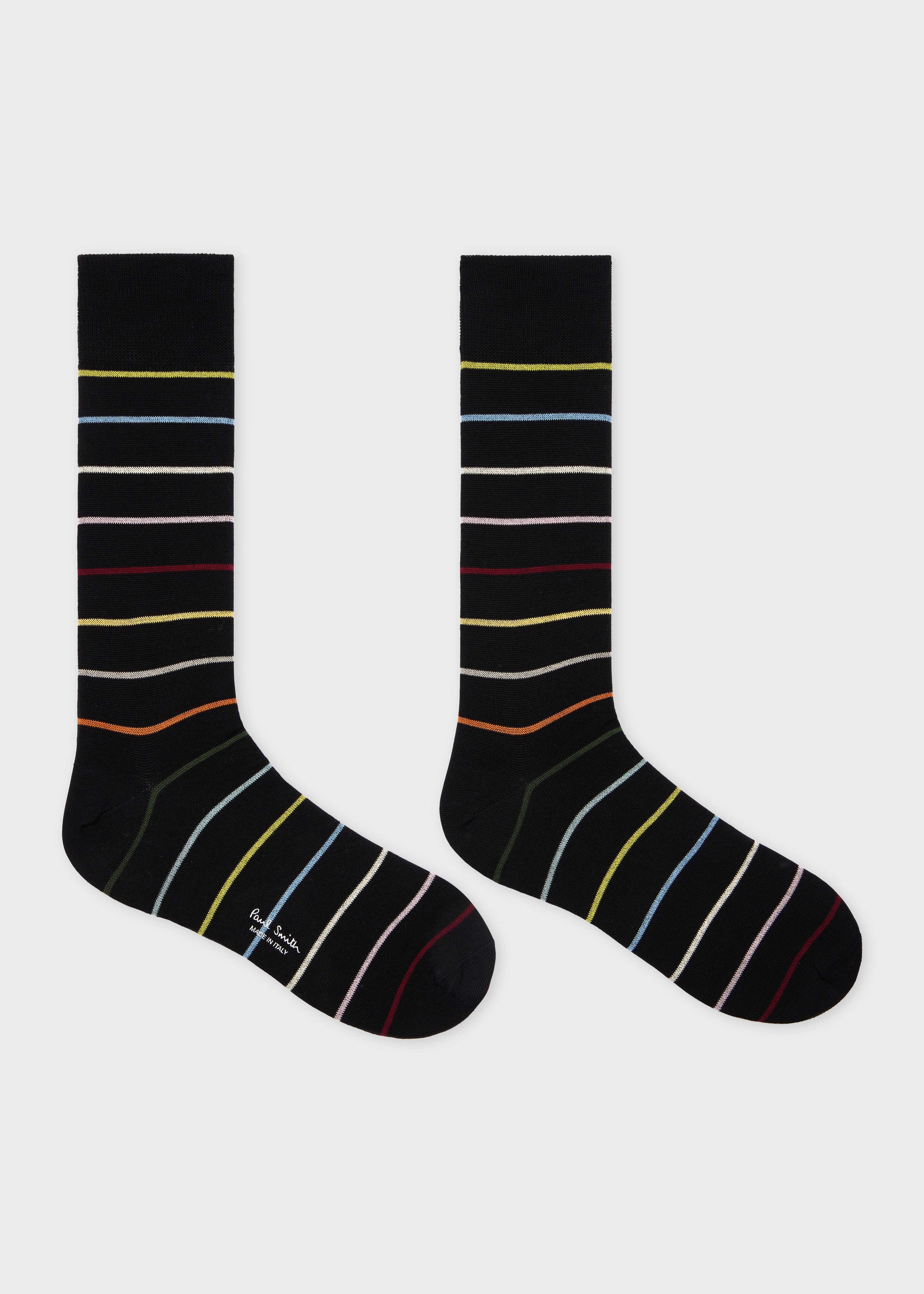 Black Cotton-Blend Block 'Signature Stripe' Socks - 2