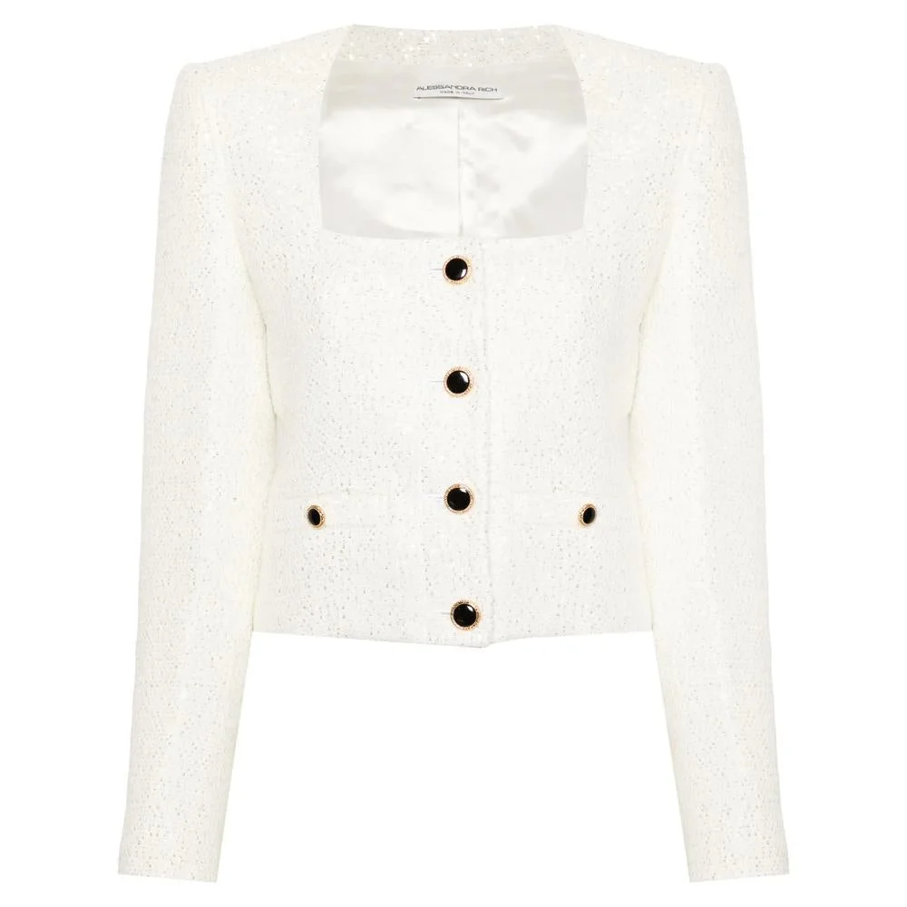 Alessandra Rich TWEED JACKET WITH SEQUINS EMBELL - 1