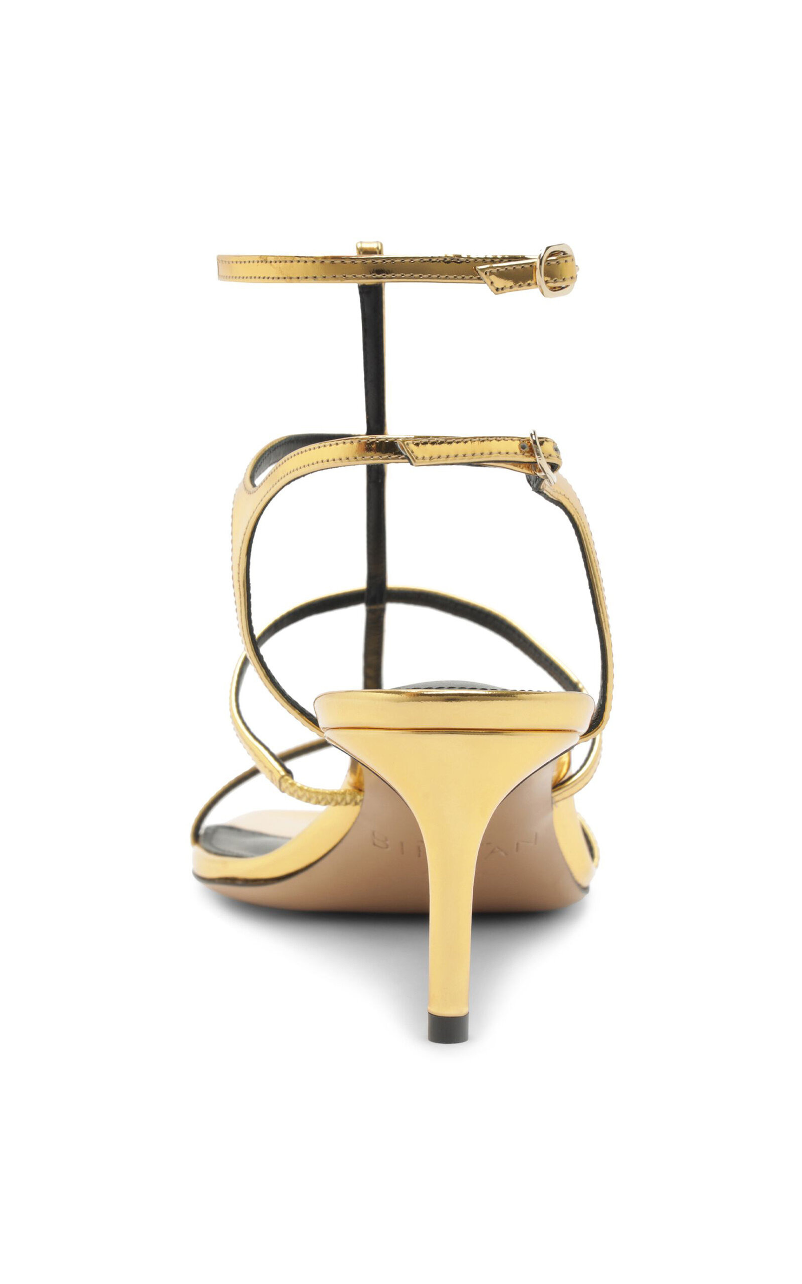 Amanda Metallic Leather Sandals gold - 3