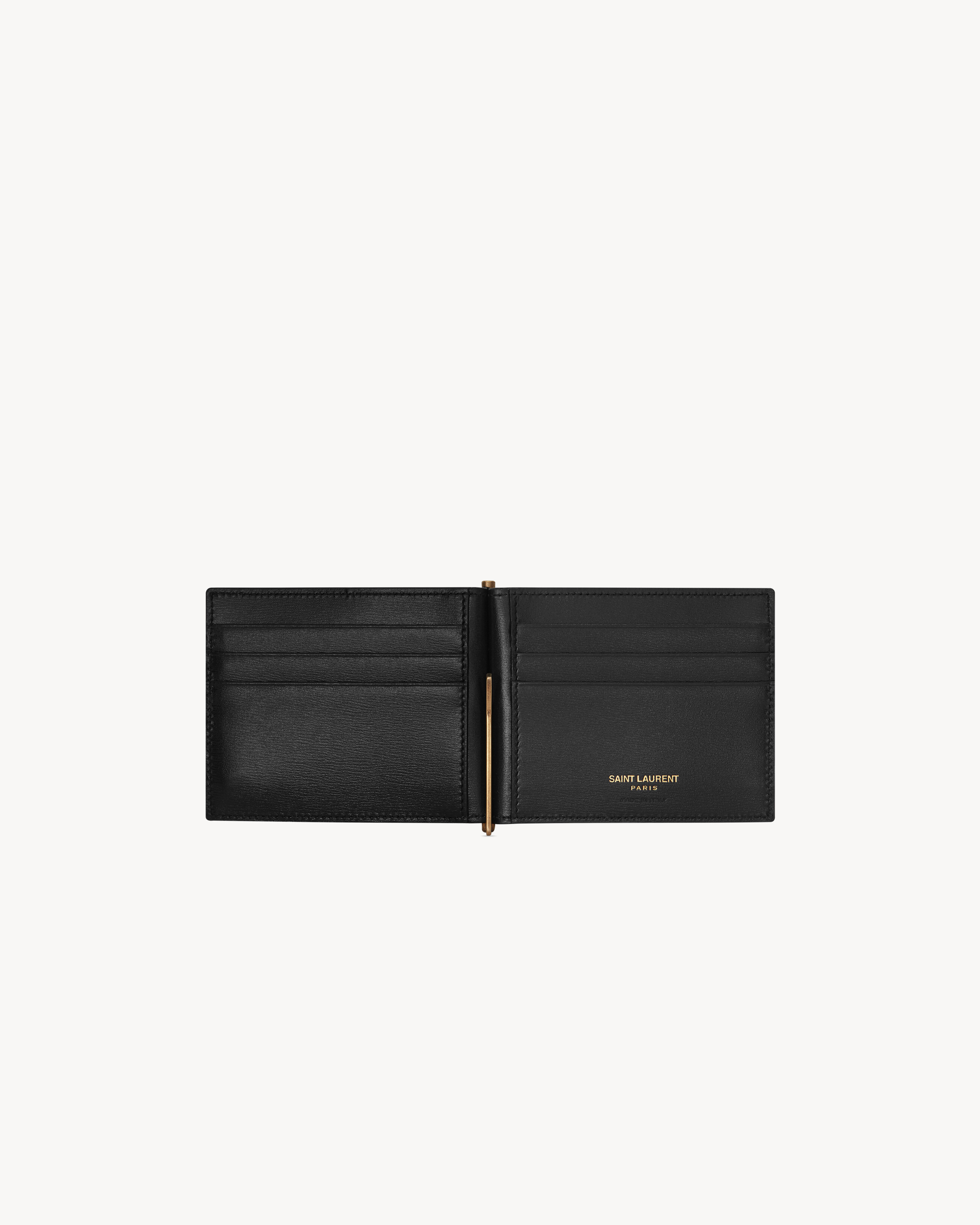 TINY CASSANDRE BILL CLIP WALLET IN SHINY LEATHER - 4