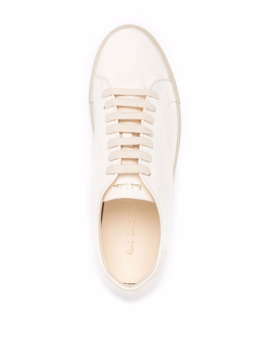 leather low-top sneakers - 4