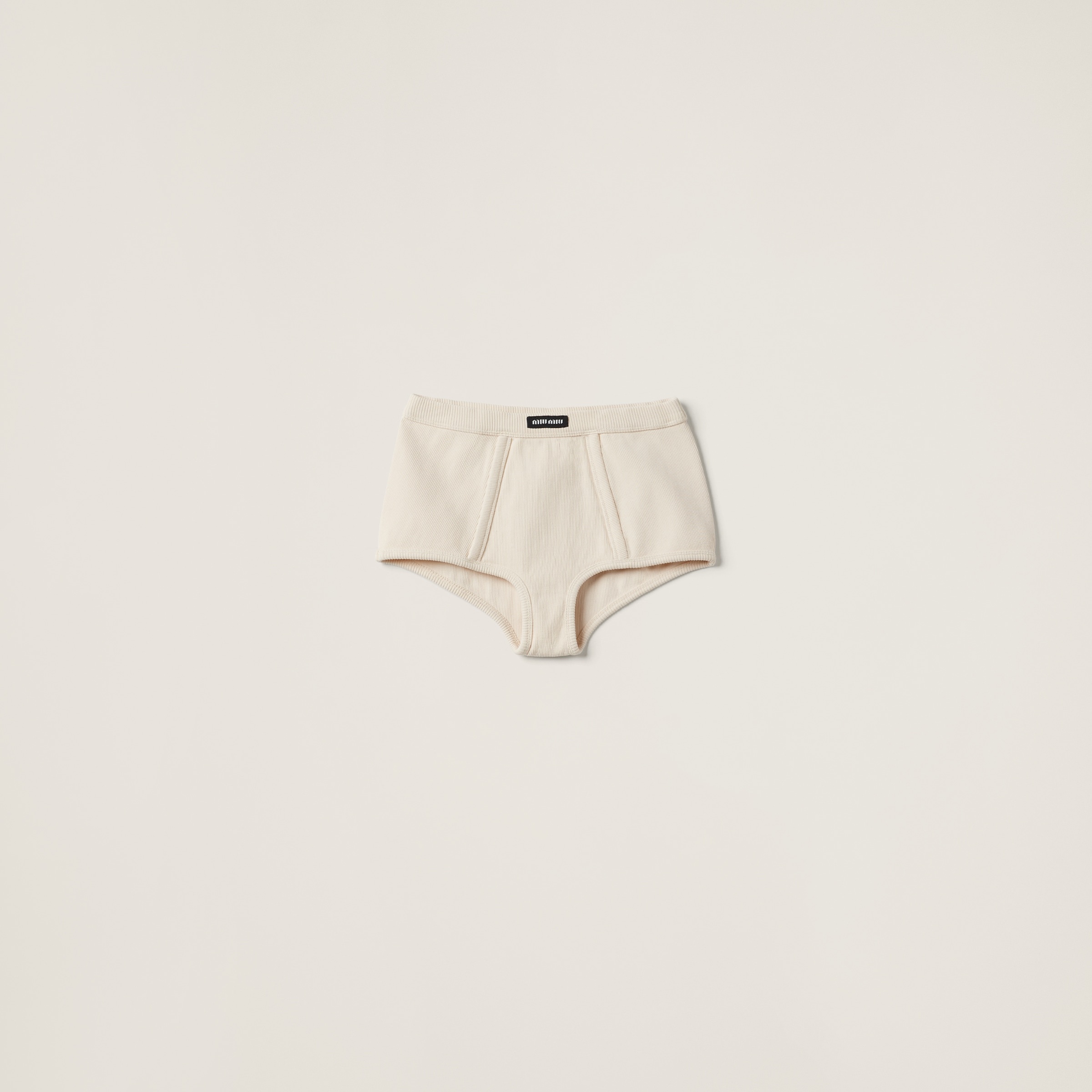 Garment-dyed ribbed boxer shorts - 1