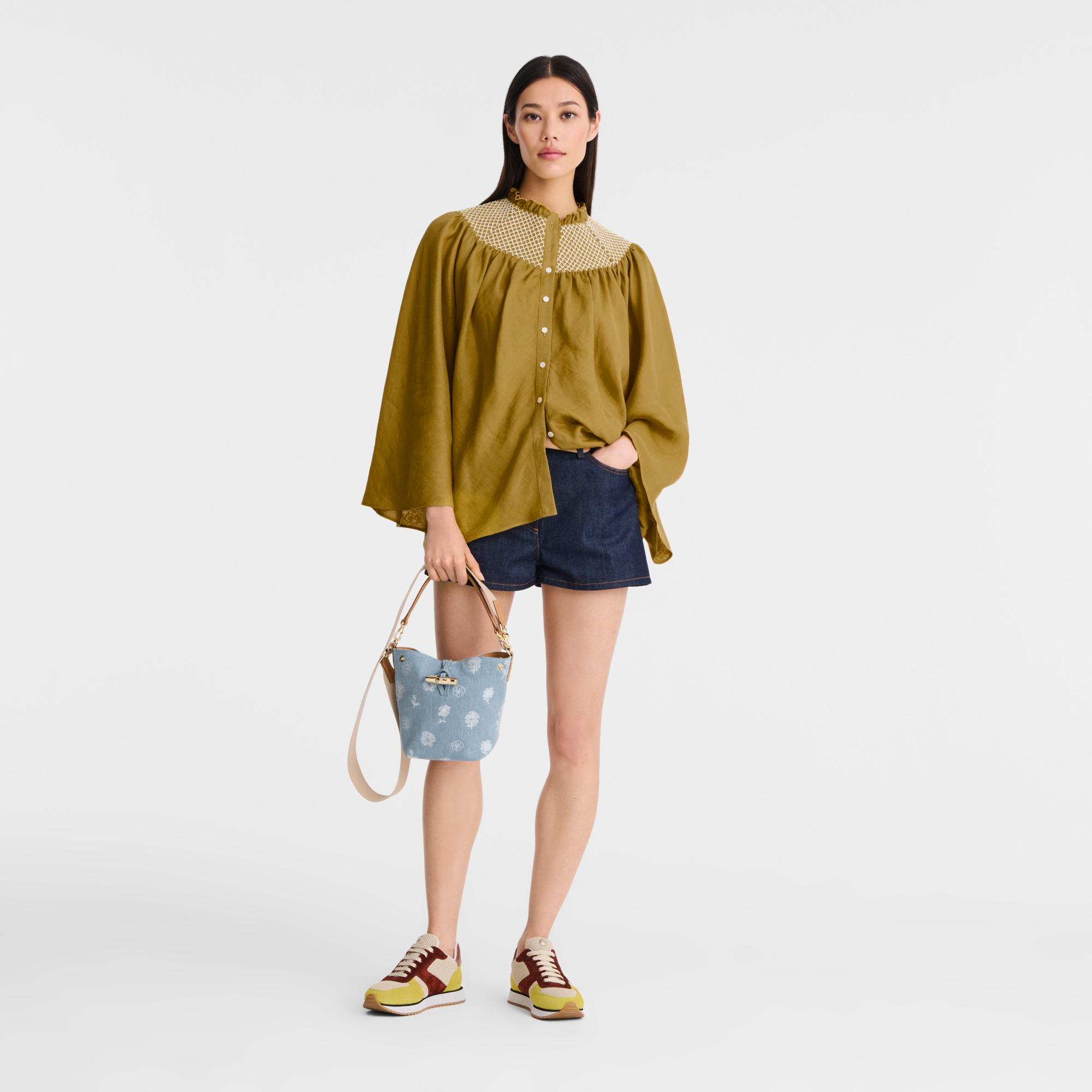 Le Roseau XS Bucket bag Sky Blue - Canvas - 2