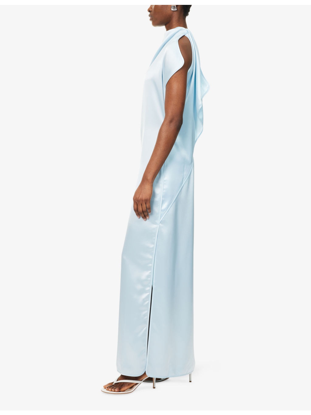 Chimera Draped Woven Midi Dress - 3