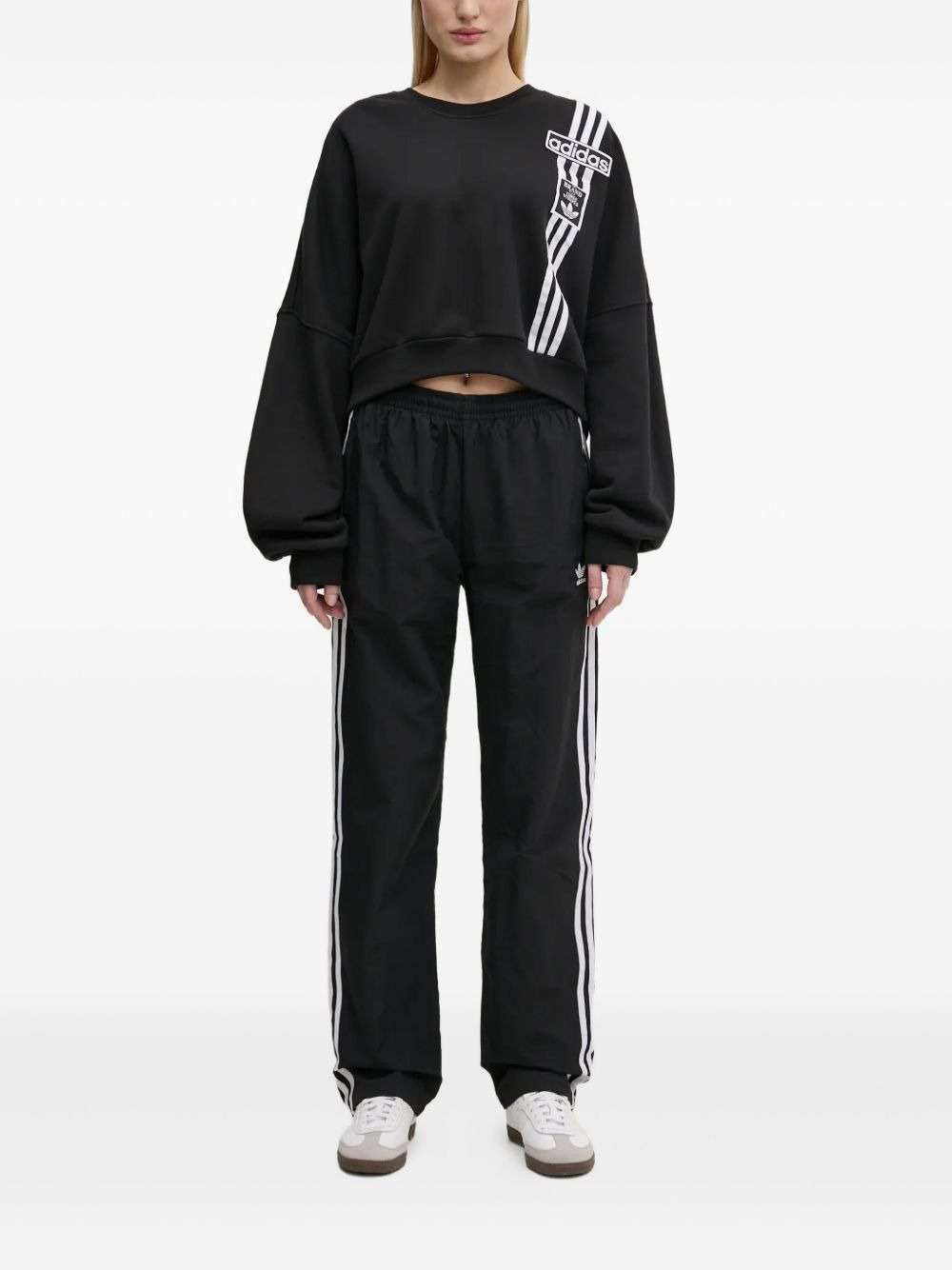 3-stripe cropped sweatshirt - 2