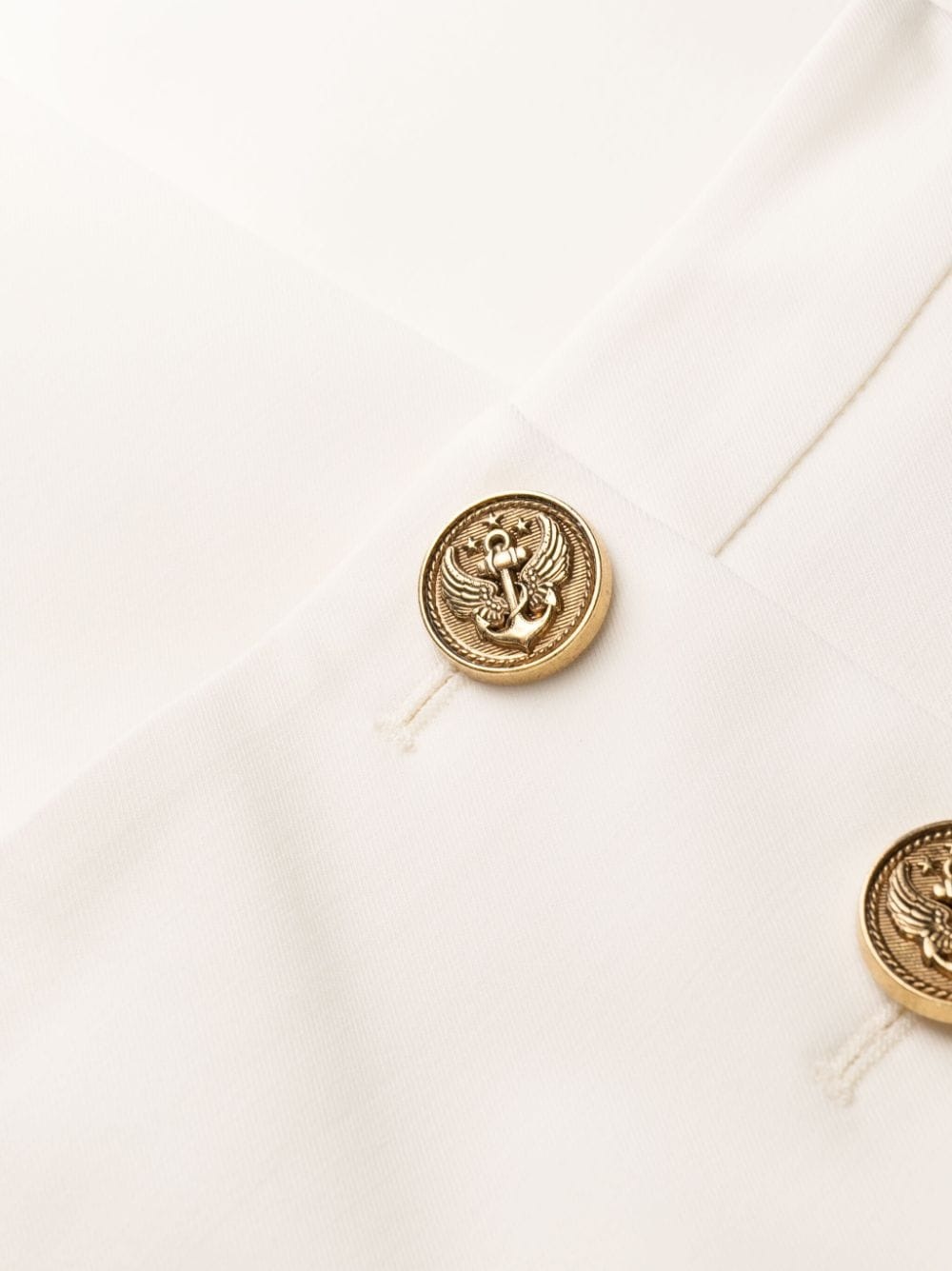 embossed-buttons palazzo pants - 5
